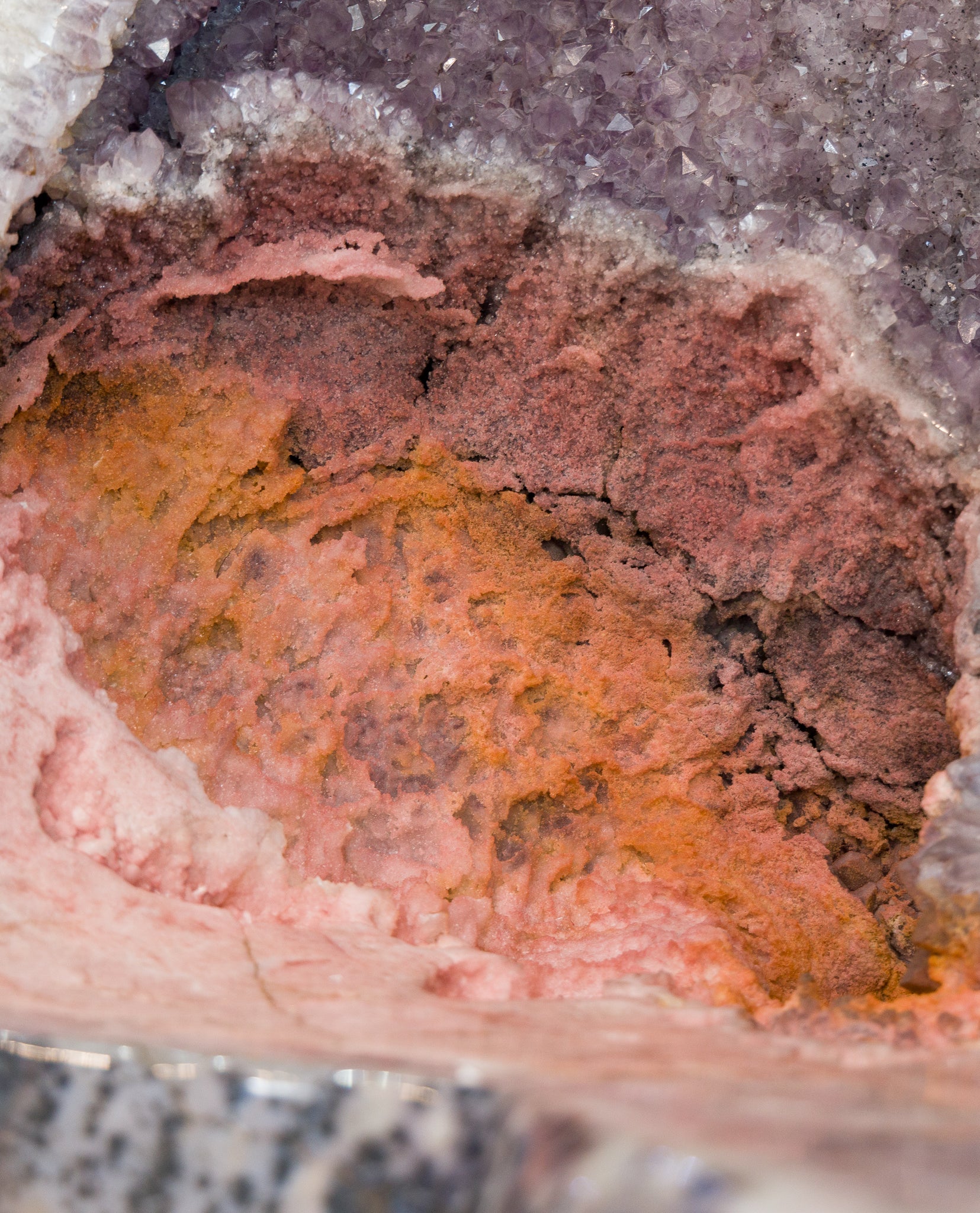 Amethyst Geode 7ft 1109kg Throne with Pink Amethyst & Jasper - Brazil - JJX-385 - Crystalarium