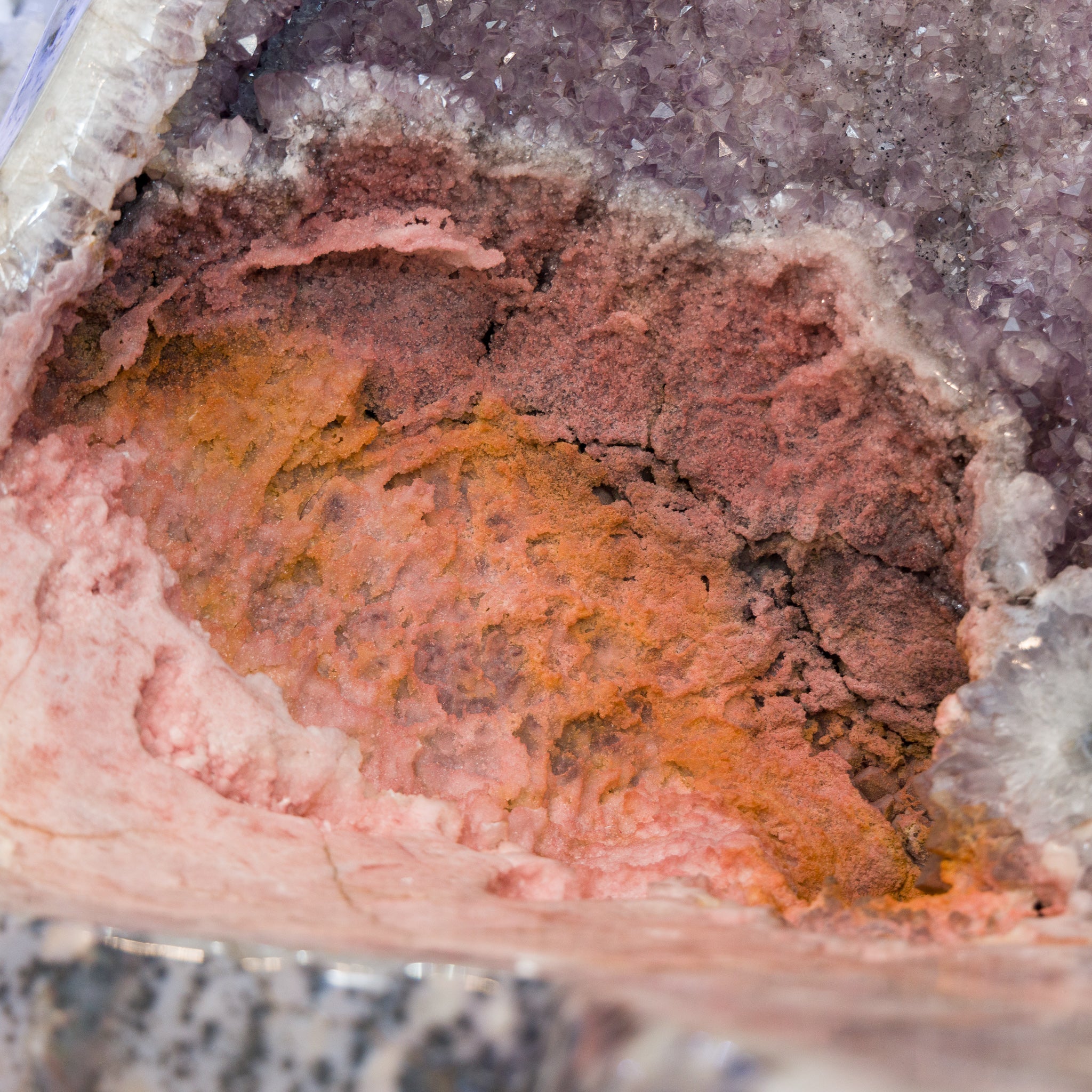 Amethyst Geode 7ft 1109kg Throne with Pink Amethyst & Jasper - Brazil - JJX-385 - Crystalarium