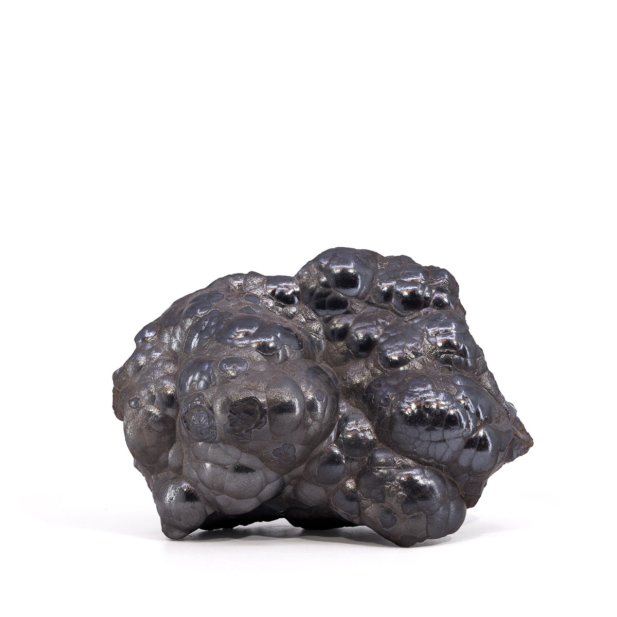 Broad Botryoidal Hematite specimen with rounded metallic masses