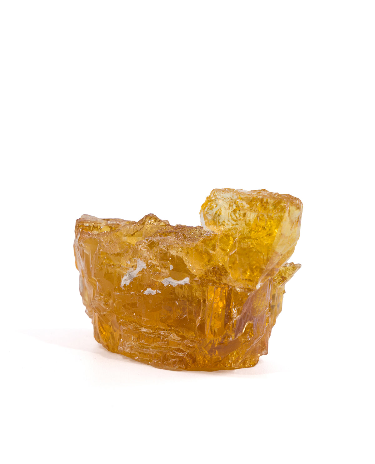 Heliodor natural etched gem crystal, alternate front view