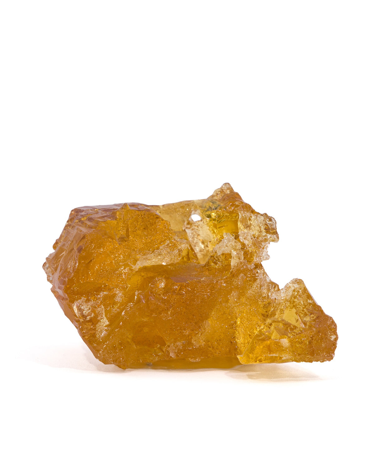 Heliodor natural etched gem crystal, reverse view