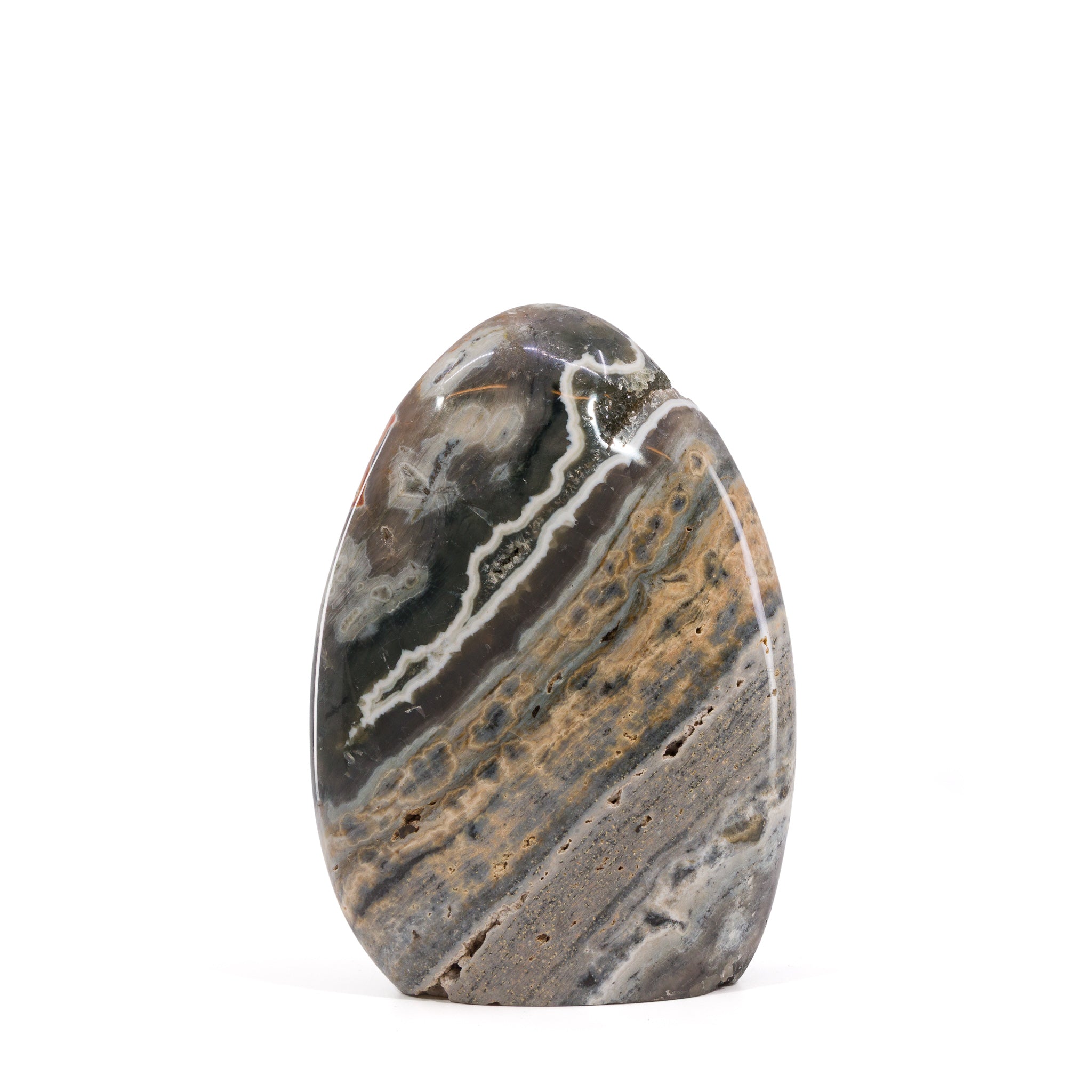 Ocean Jasper polished crystal freeform from Madagascar