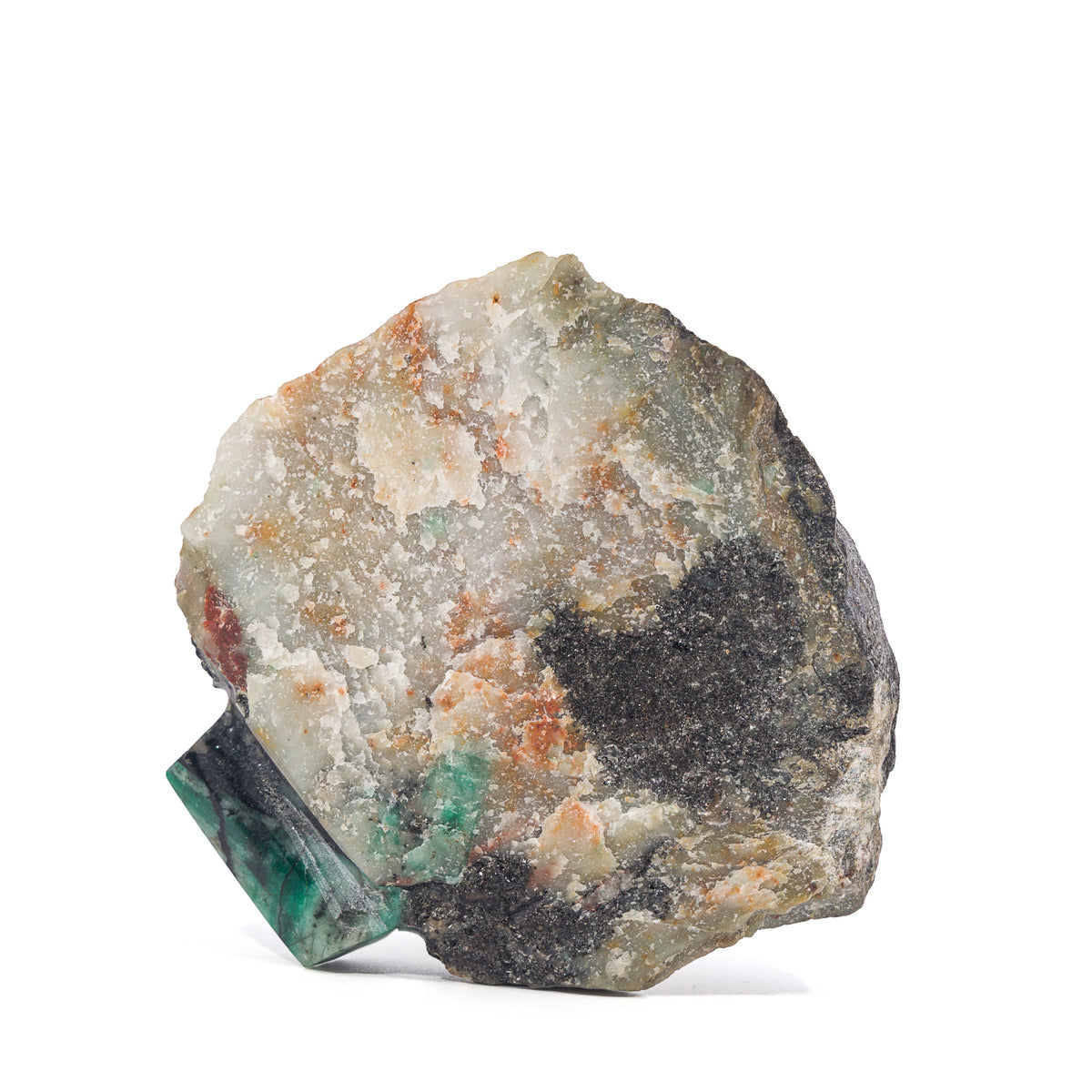 Reverse view of Brazilian Emerald on Matrix specimen