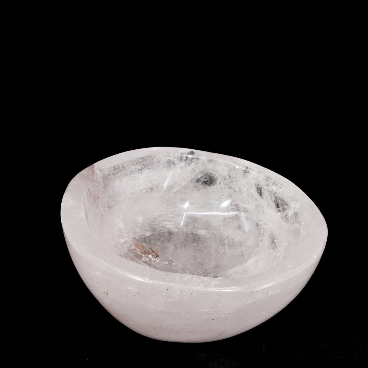 Quartz 2.71 kg polished crystal bowl from Madagascar, alternate view