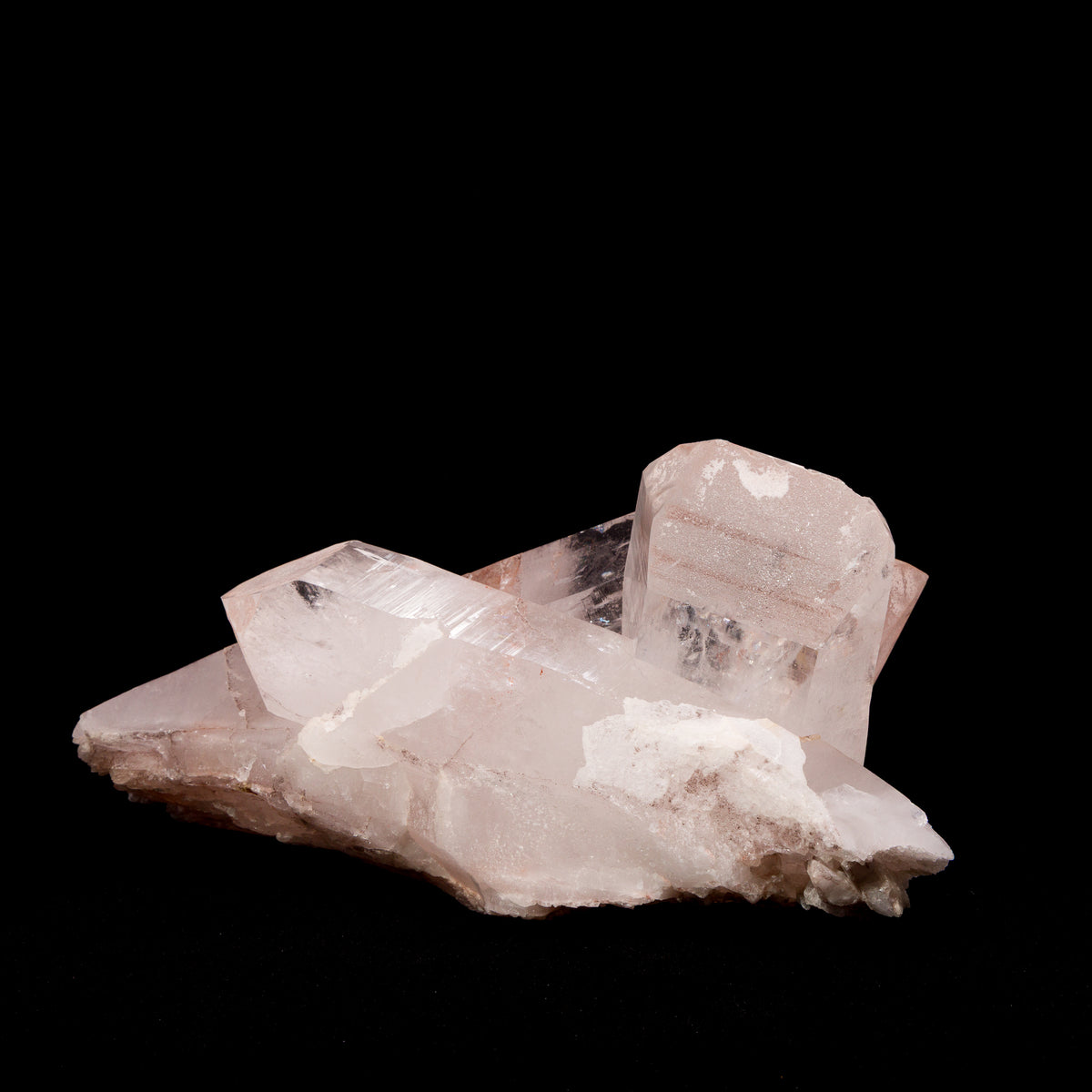 Quartz with Iron 2.21 kg natural crystal cluster from Brazil, front view