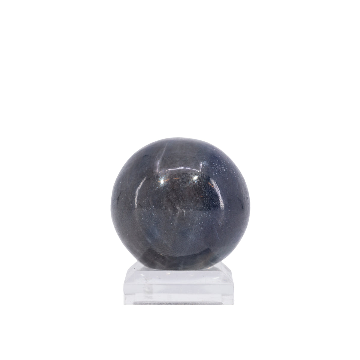 Alternate view of Sapphire sphere with subtle internal banding