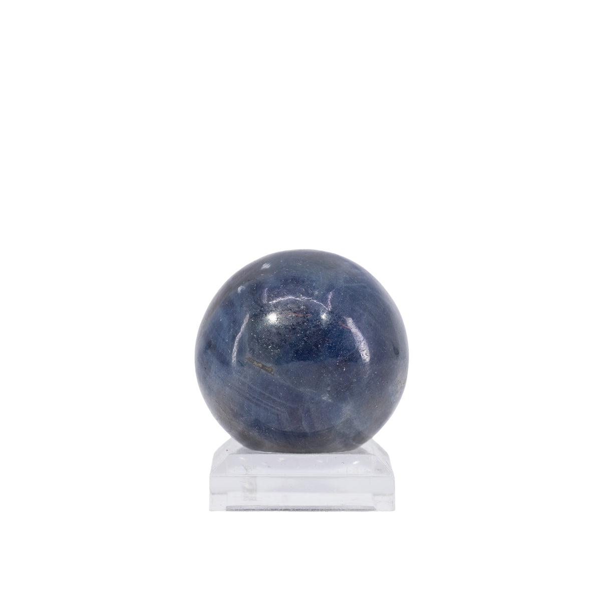 Alternate view of Sapphire sphere with layered blue tones