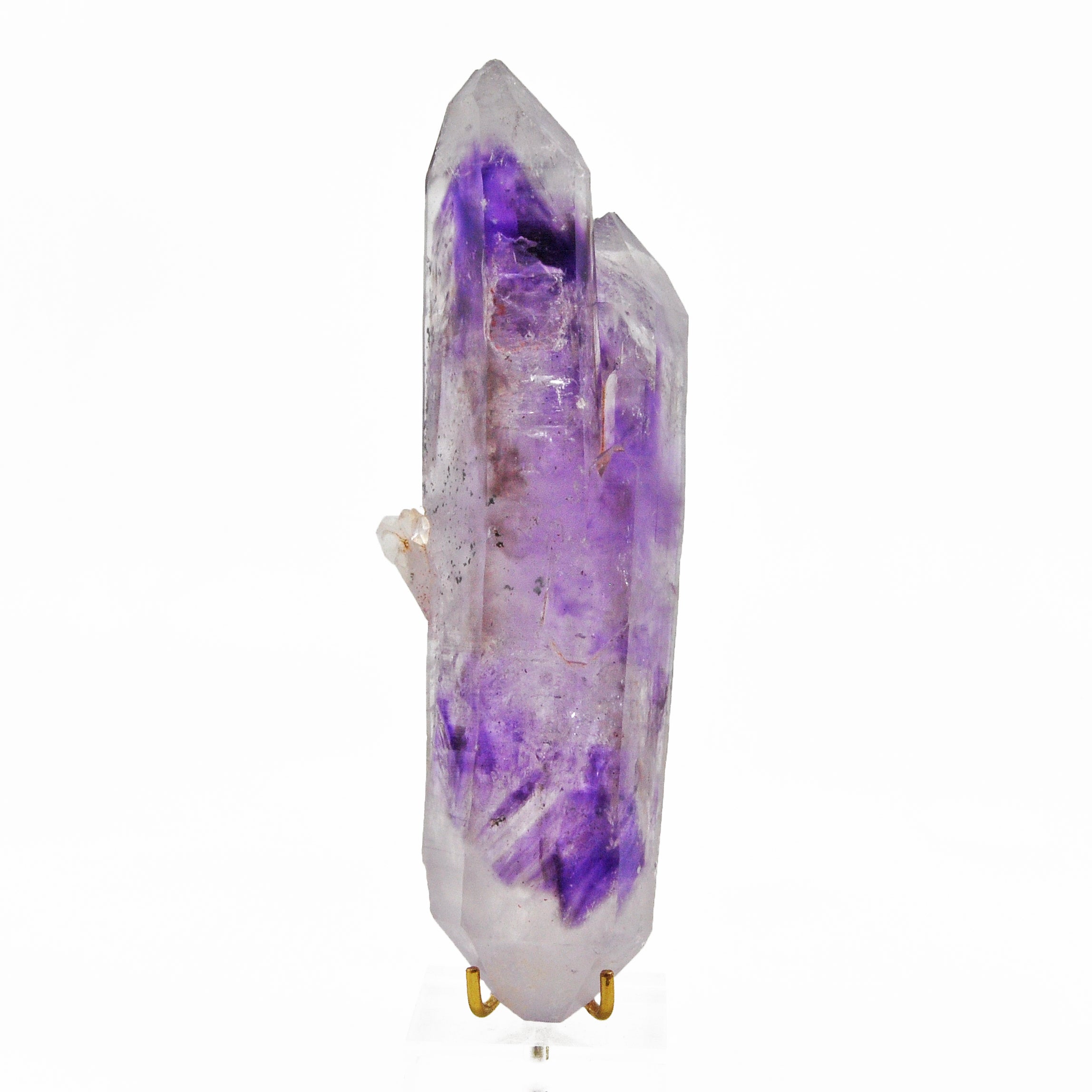 Phantom Amethyst 6.5 inch 0.74 lbs Natural Double Terminated Crystal - Brandberg, Namibia - FFX-582 - Crystalarium