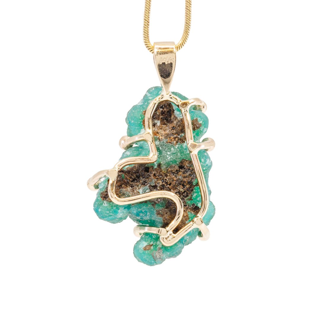 Adamite 30.41 Carat 14k Handcrafted Natural Crystal Pendant - KKO-156 - Crystalarium