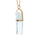 Aquamarine 26.07 Carat Natural Crystal 14k Handcrafted Twist Pendant - KKO-107 - Crystalarium