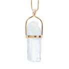 Aquamarine 26.07 Carat Natural Crystal 14k Handcrafted Twist Pendant - KKO-107 - Crystalarium