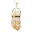 Star Rutile 18.79 Carat 14k Handcrafted Natural Crystal Twist Pendant - KKO-173 - Crystalarium