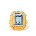 Aquamarine 9.08 Carat 22k Handcrafted Gemstone Ring - LLO-122 - Crystalarium