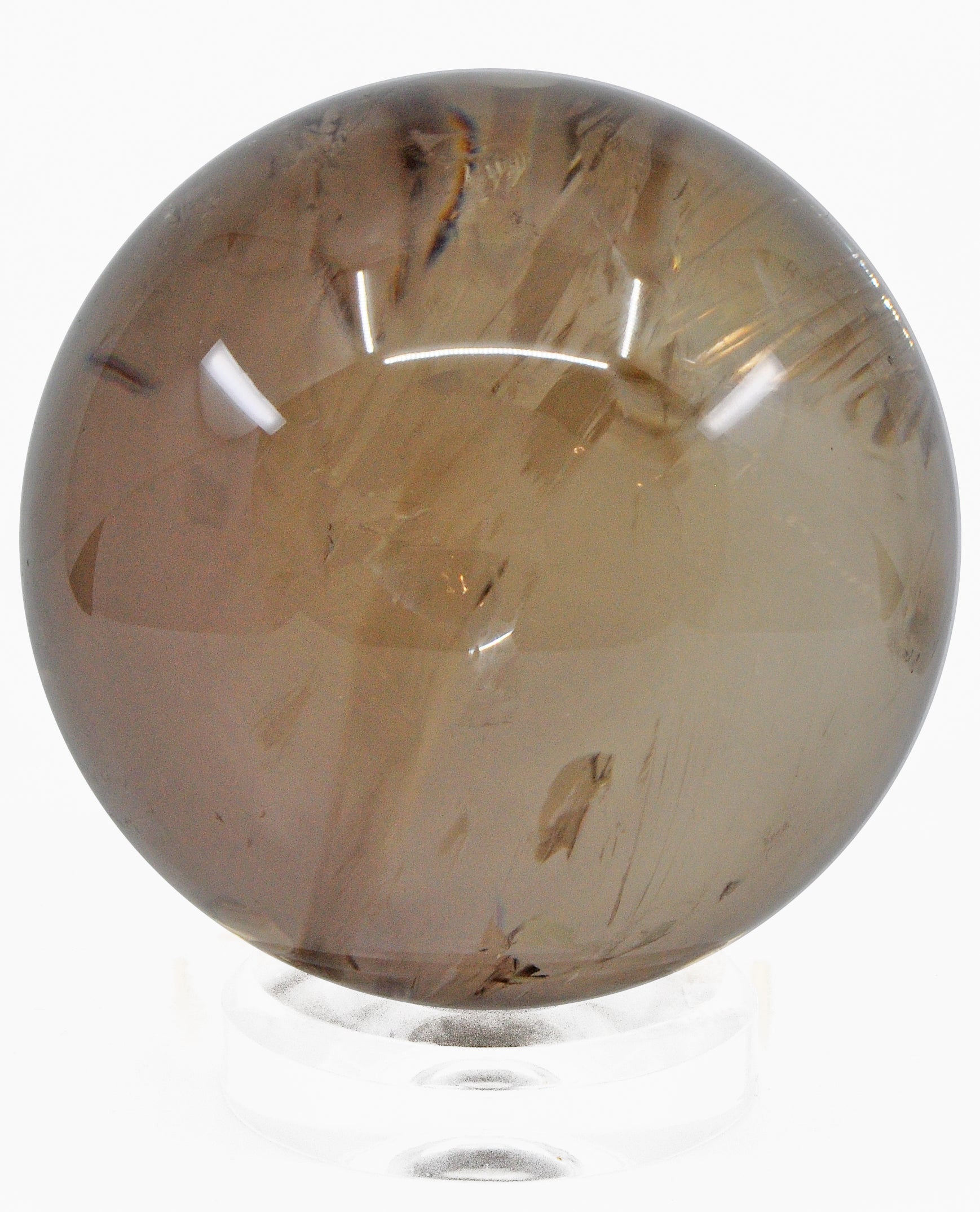 Exceptional Smoky Quartz 5.09" Polished Crystal Sphere - Brazil - MSCON-024 - Crystalarium