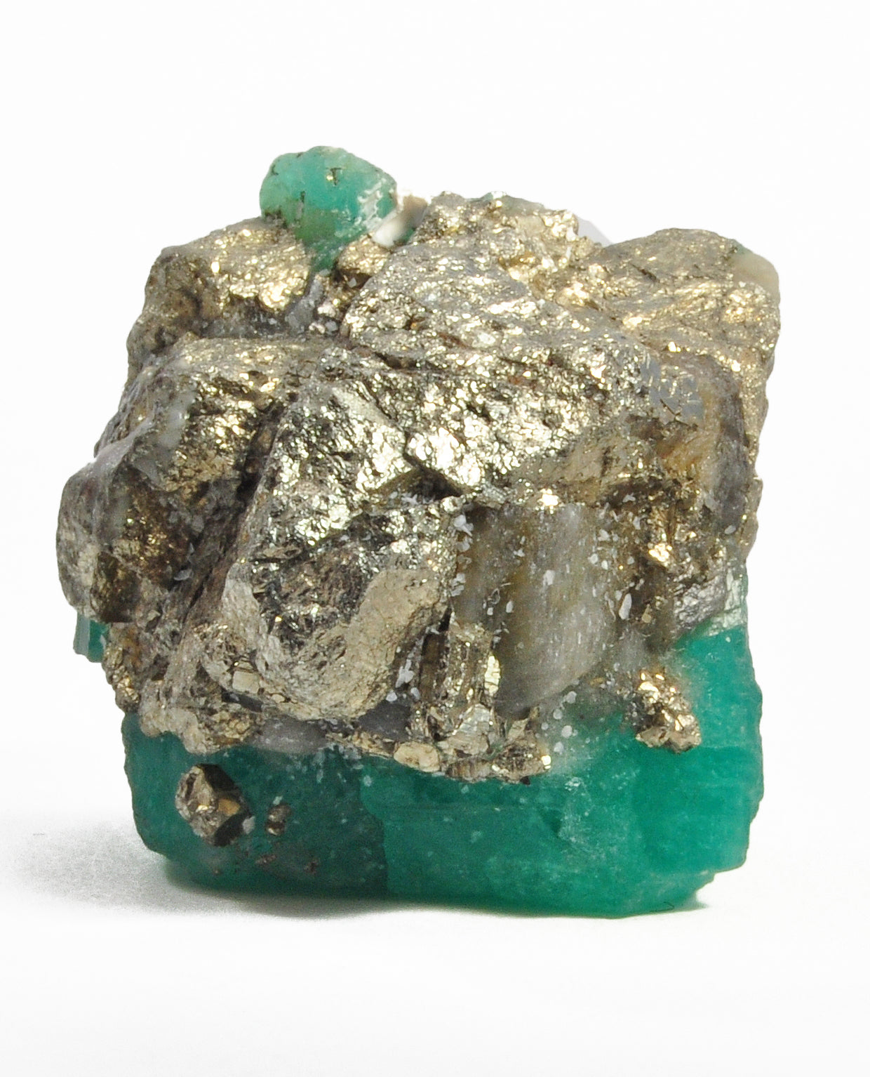 Emerald 1.23 inch 31.6 gr Natural Gem Crystal with Pyrite - Colombia - FFX-424 - Crystalarium
