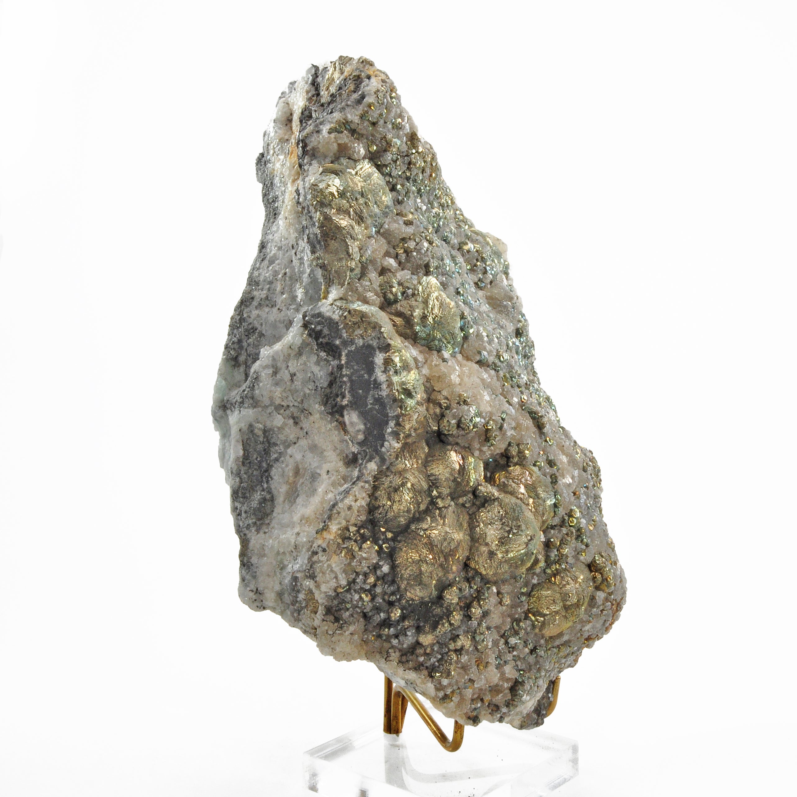 Botryoidal Calcite 8.0 inch 6.25lbs with Chalcopyrite Overgrowth Natural Crystal Specimen - Morocco - SX-088 - Crystalarium