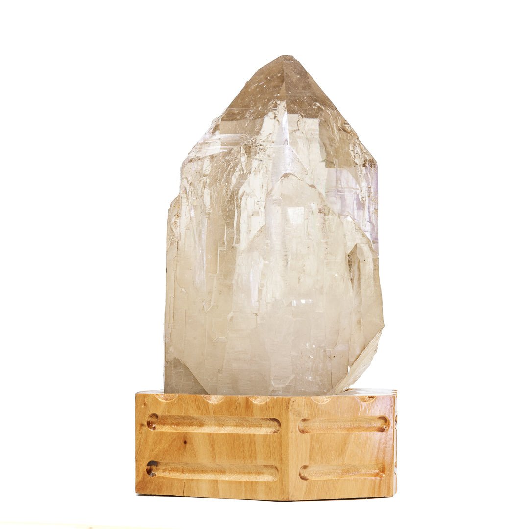 Citrine 8.8 Inch 7.55lb Polished Crystal on Wooden Stand - Brazil - KKX-275 - Crystalarium
