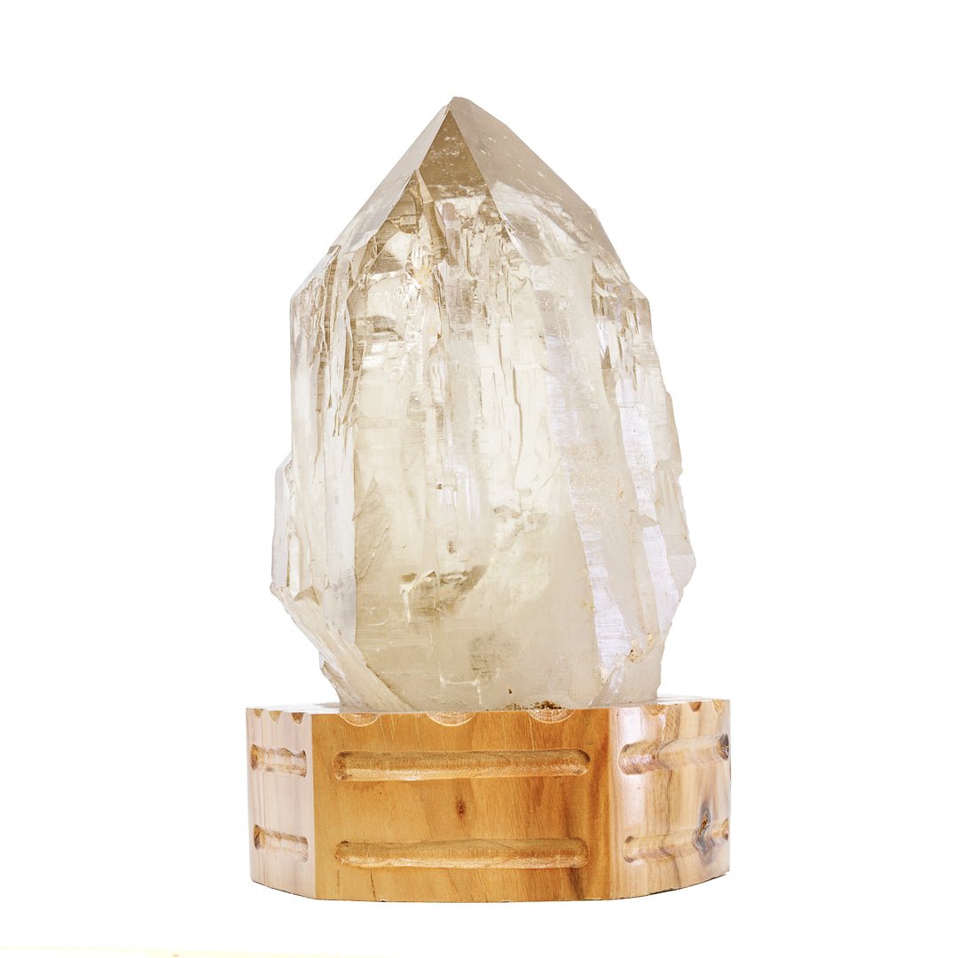 Citrine 8.8 Inch 7.55lb Polished Crystal on Wooden Stand - Brazil - KKX-275 - Crystalarium