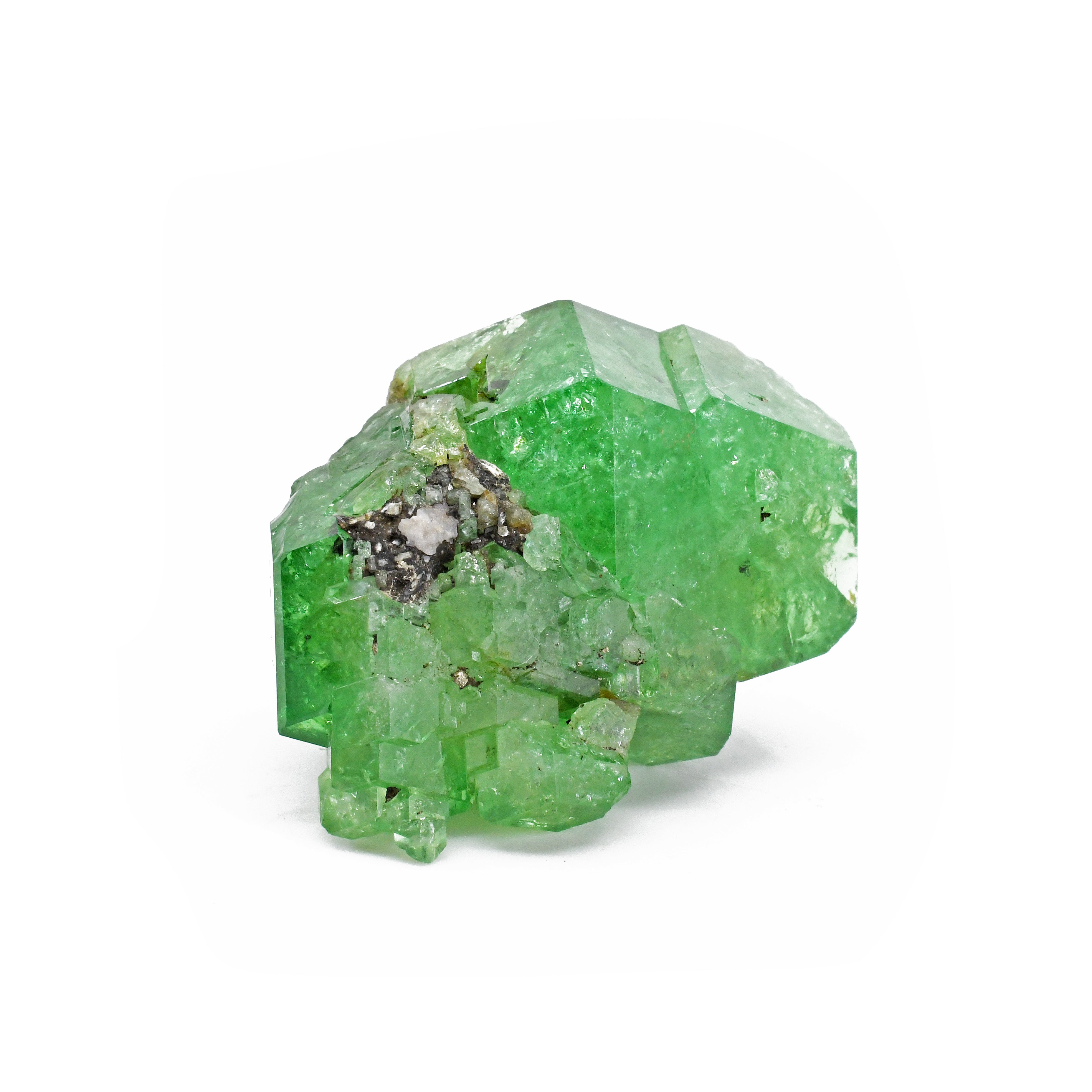 Tsavorite 33.42 mm 26.3 grams Natural Gem Crystal Cluster - Tanzania - GGX-161 - Crystalarium