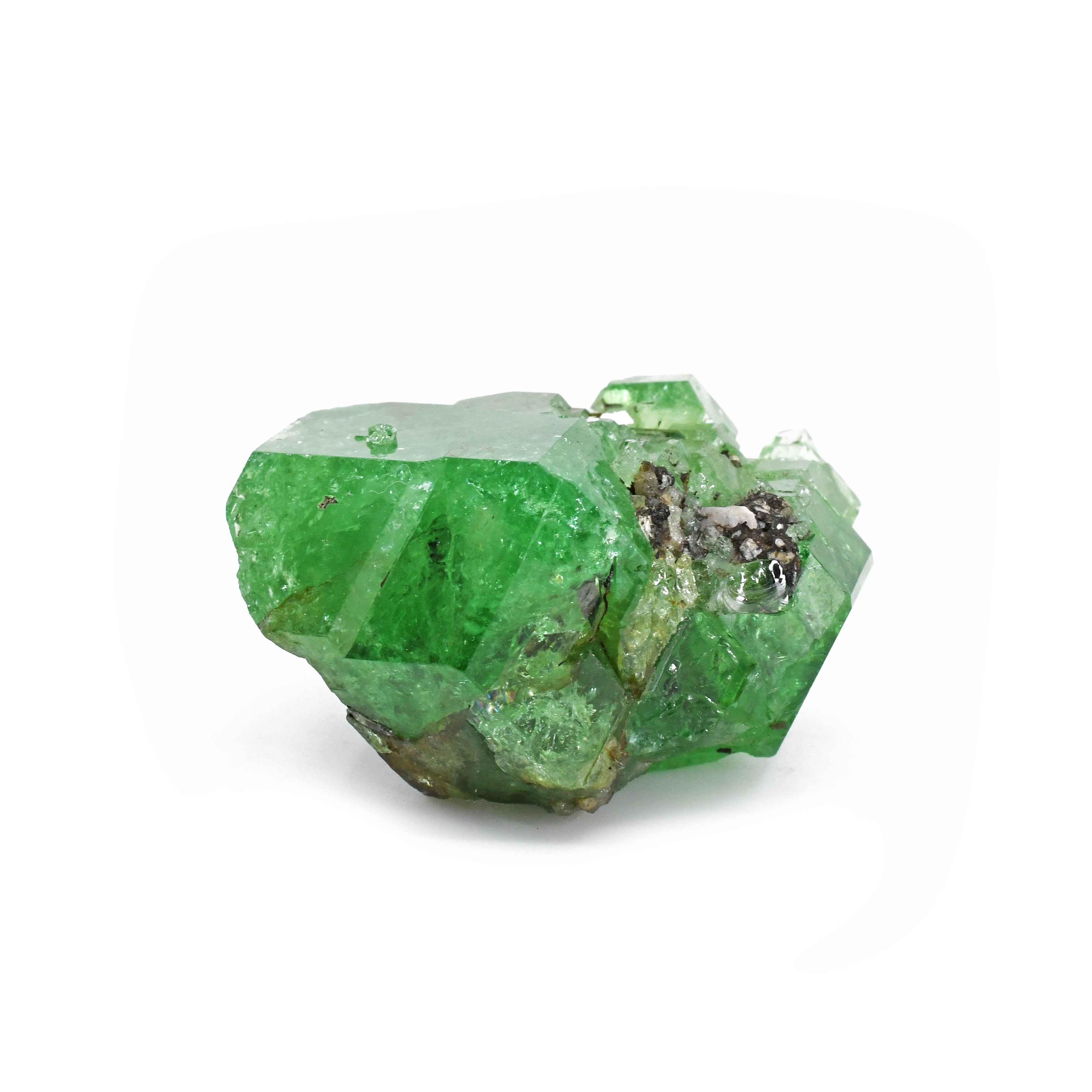 Tsavorite 33.42 mm 26.3 grams Natural Gem Crystal Cluster - Tanzania - GGX-161 - Crystalarium