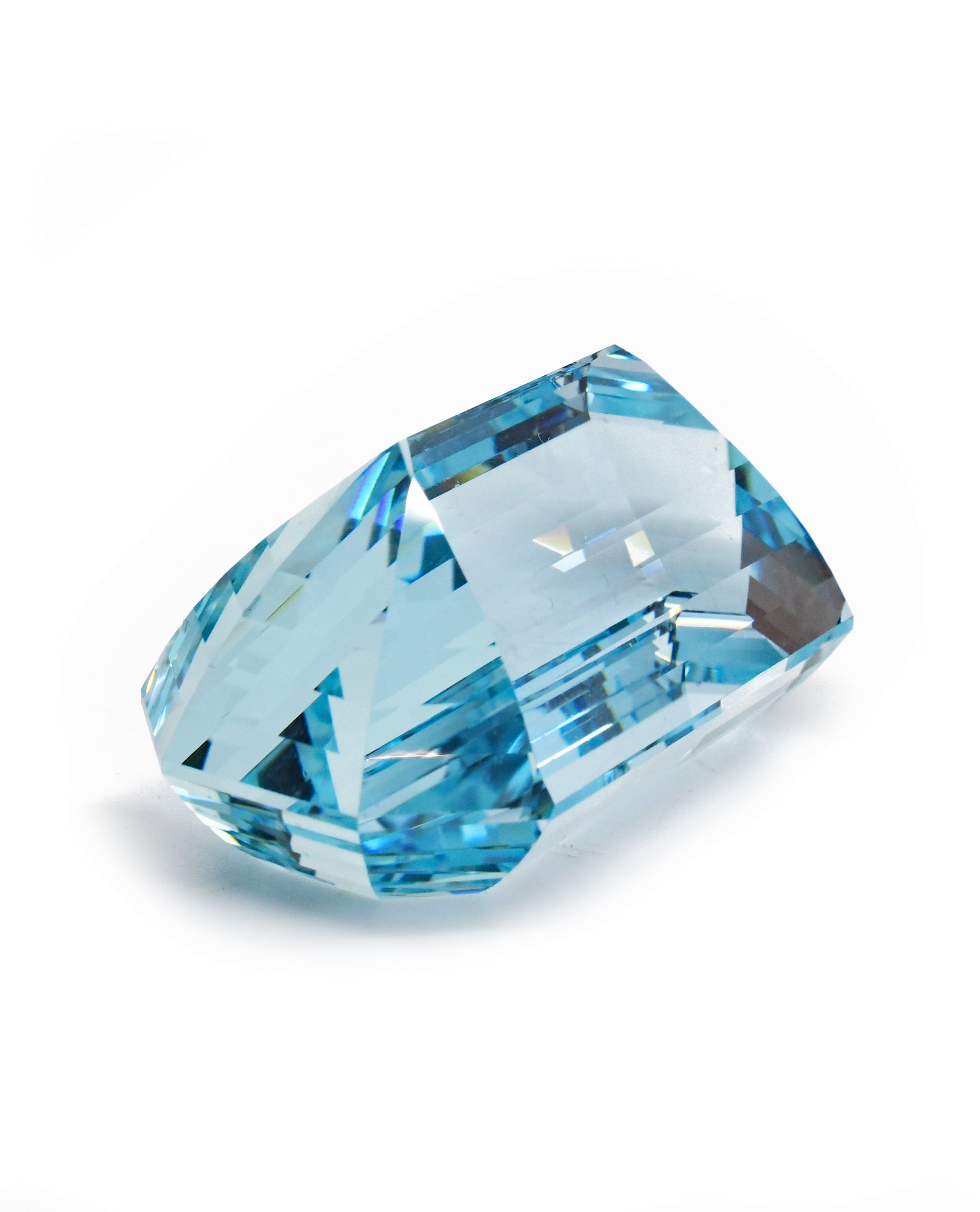 Aquamarine 37.7 mm 105.5 carat Natural Faceted Gemstone - Brazil - PV-129 - Crystalarium