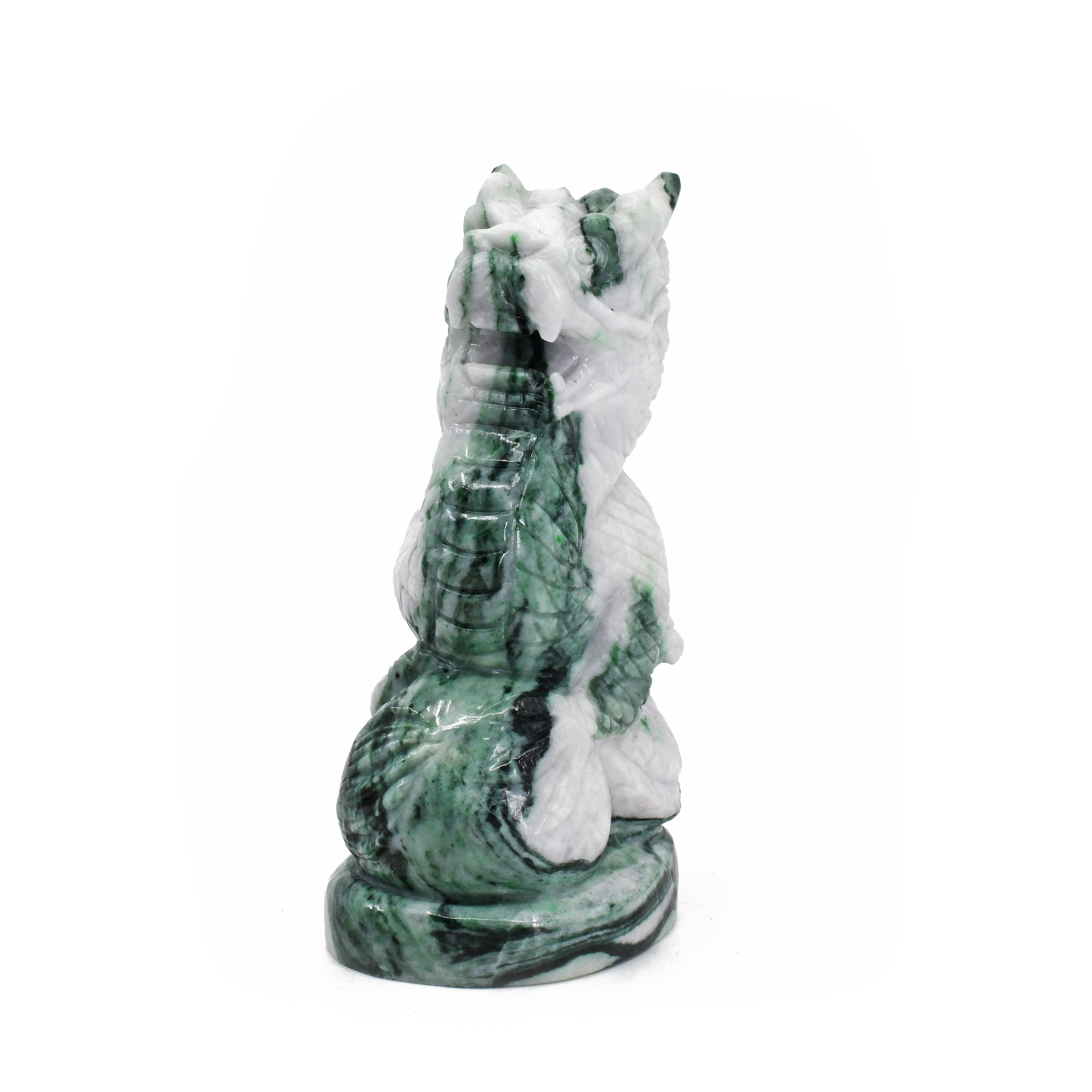 Jade 4.18 inch 0.94 lbs Carved Dragon - China - HHF-008 - Crystalarium