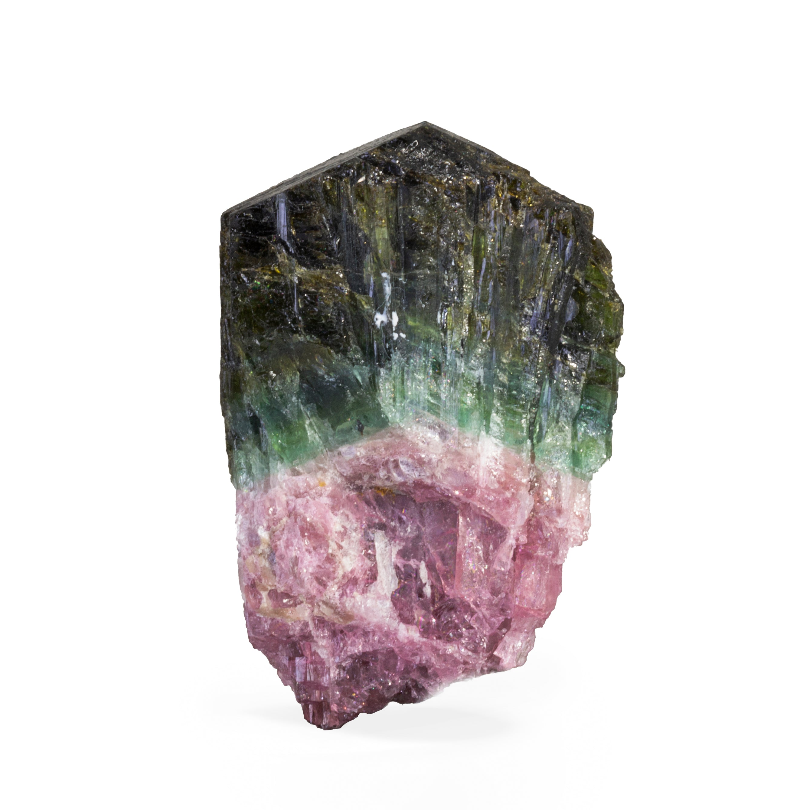 Bi-Color Pink and Green Tourmaline 1.86 inch 36.1 gram Natural Gem Crystal - Brazil - WX-010 - Crystalarium