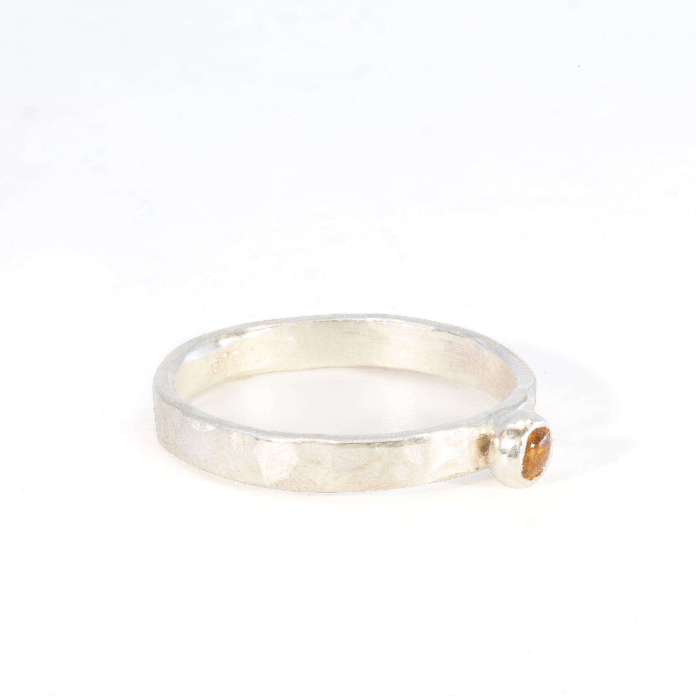 Citrine Stackable Sterling Silver Handcrafted Ring - Ceci Greco Designs - JJW-124C - Crystalarium