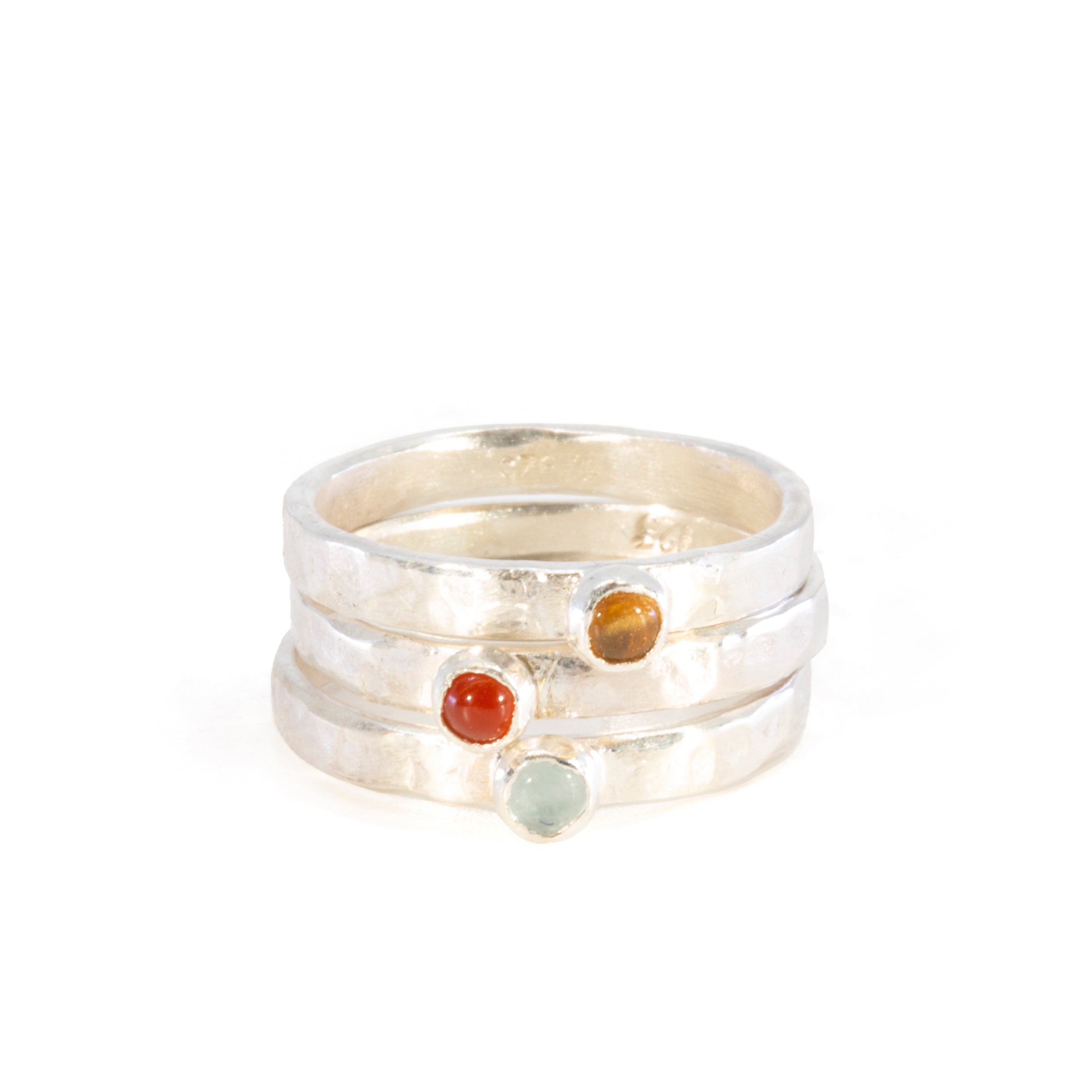 Citrine Stackable Sterling Silver Handcrafted Ring - Ceci Greco Designs - JJW-124C - Crystalarium
