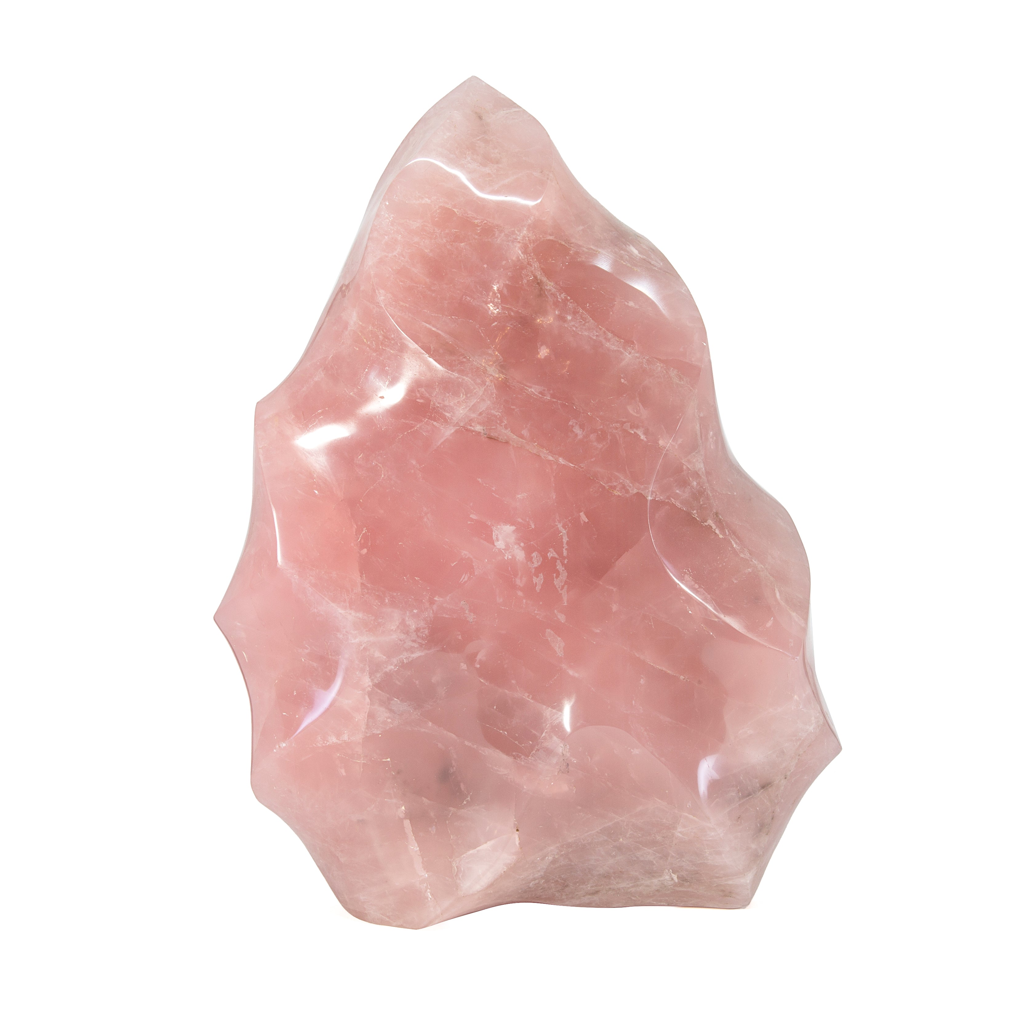 Rose Quartz 14 inch 34.45lb Polished Crystal Flame - Madagascar - HHH-165 - Crystalarium