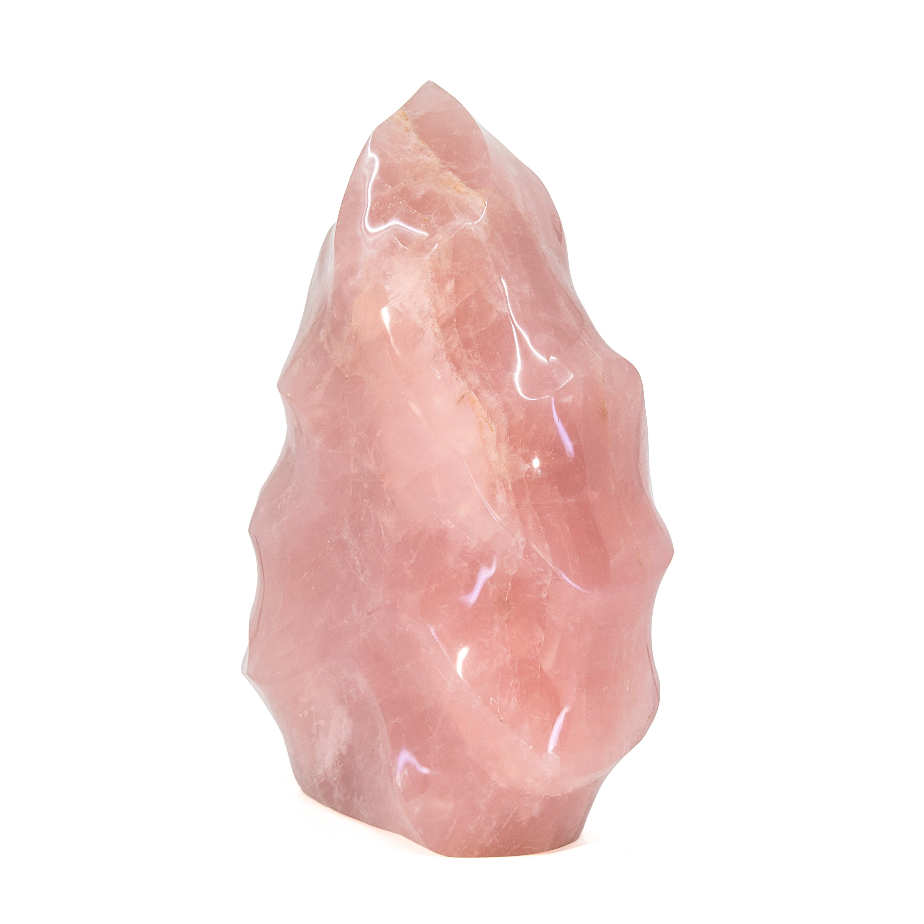 Rose Quartz 14 inch 34.45lb Polished Crystal Flame - Madagascar - HHH-165 - Crystalarium