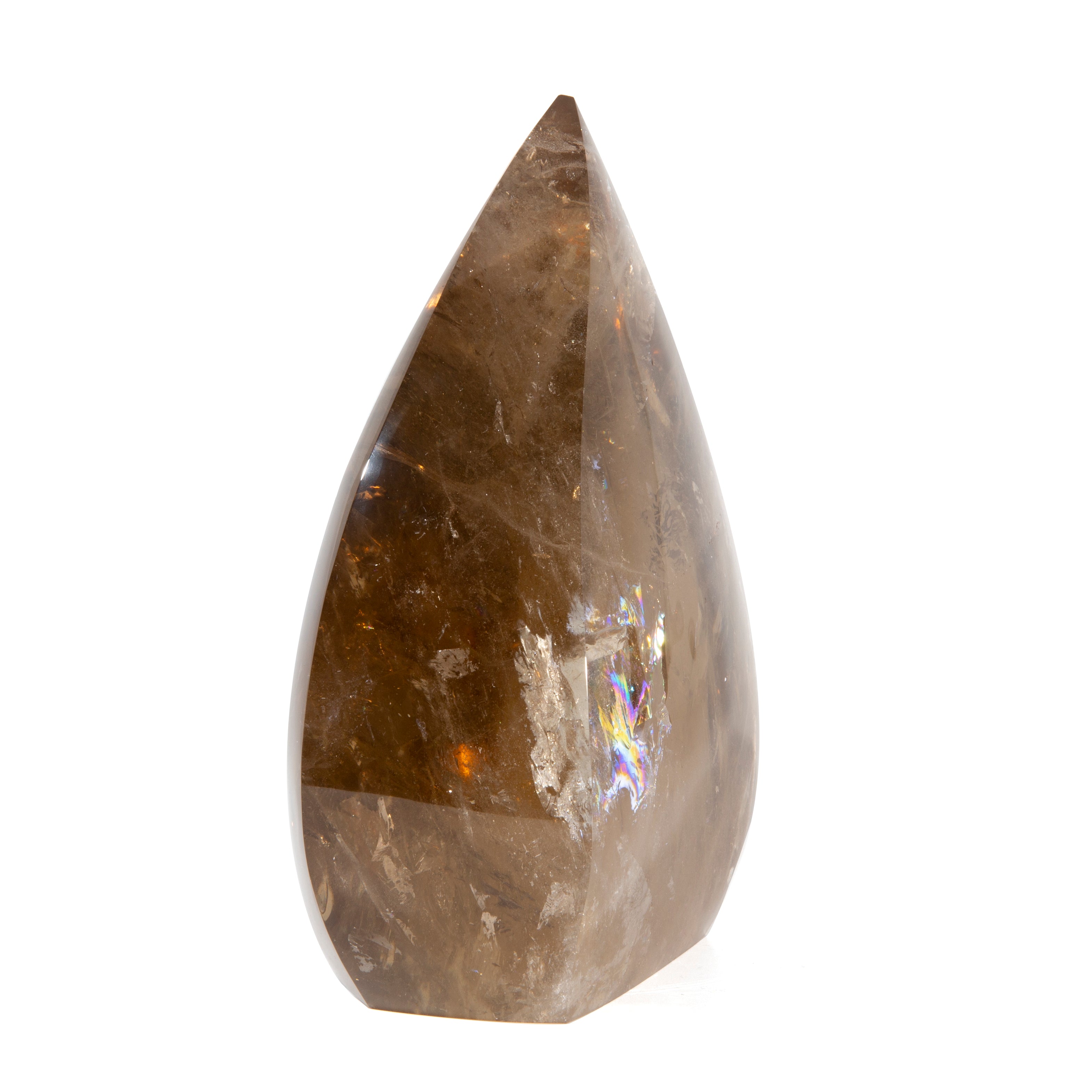 Citrine 7 inch 5.4 lb Polished Citrine Flame - Brazil - HHH-030 - Crystalarium