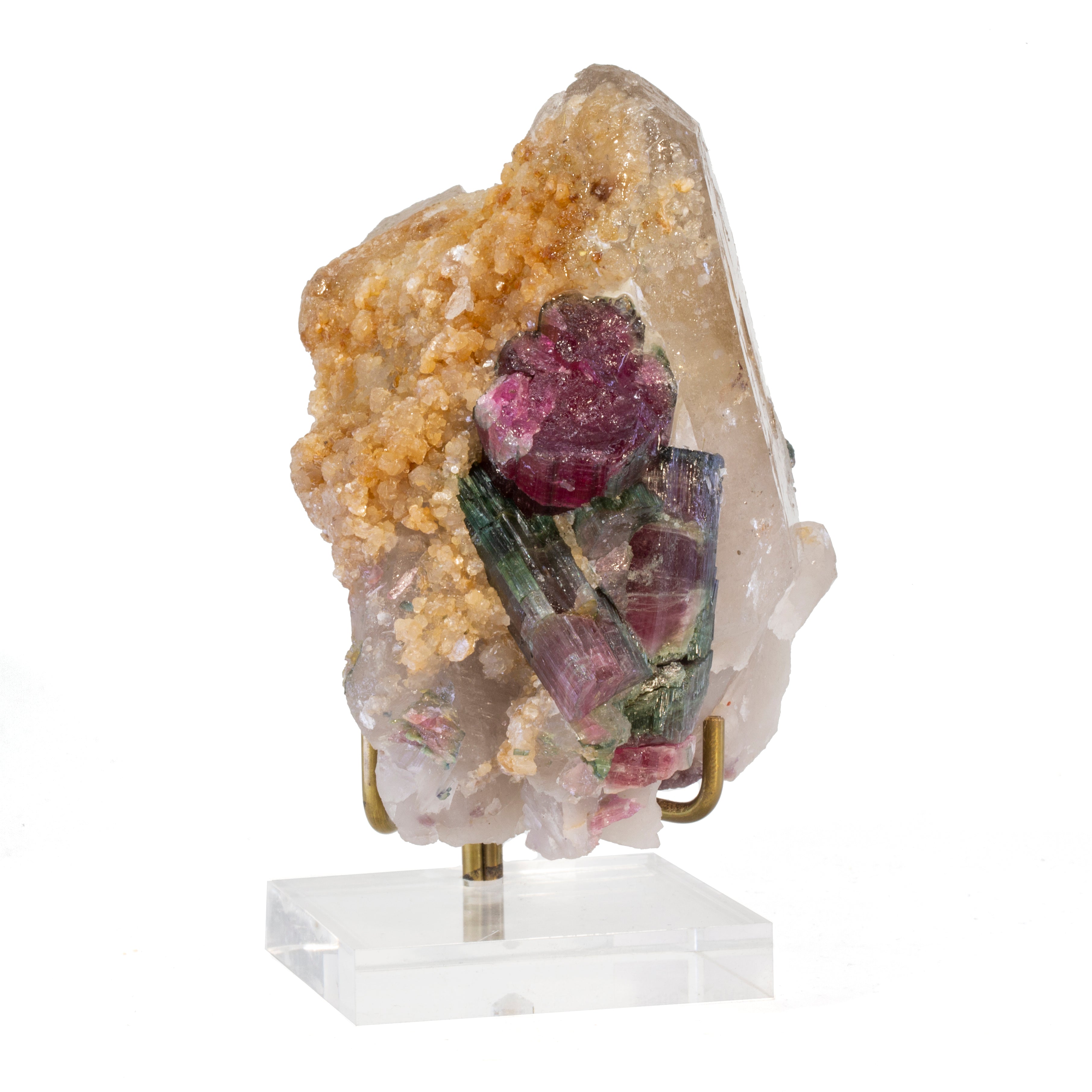 Citrine with Watermelon Tourmaline 4.34 inch 1.59 lb Natural Crystal Specimen - Brazil - GGX-260 - Crystalarium