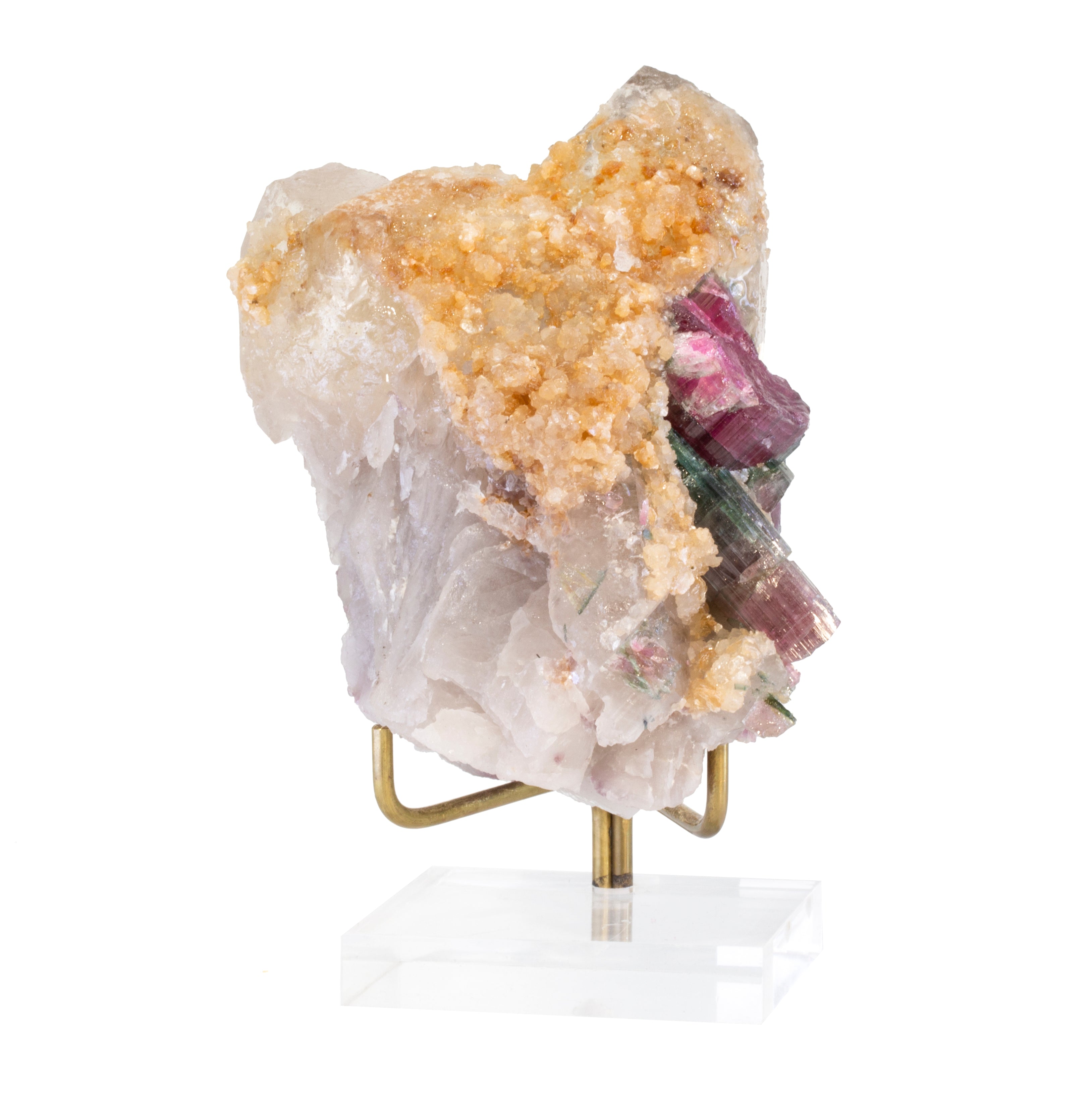 Citrine with Watermelon Tourmaline 4.34 inch 1.59 lb Natural Crystal Specimen - Brazil - GGX-260 - Crystalarium