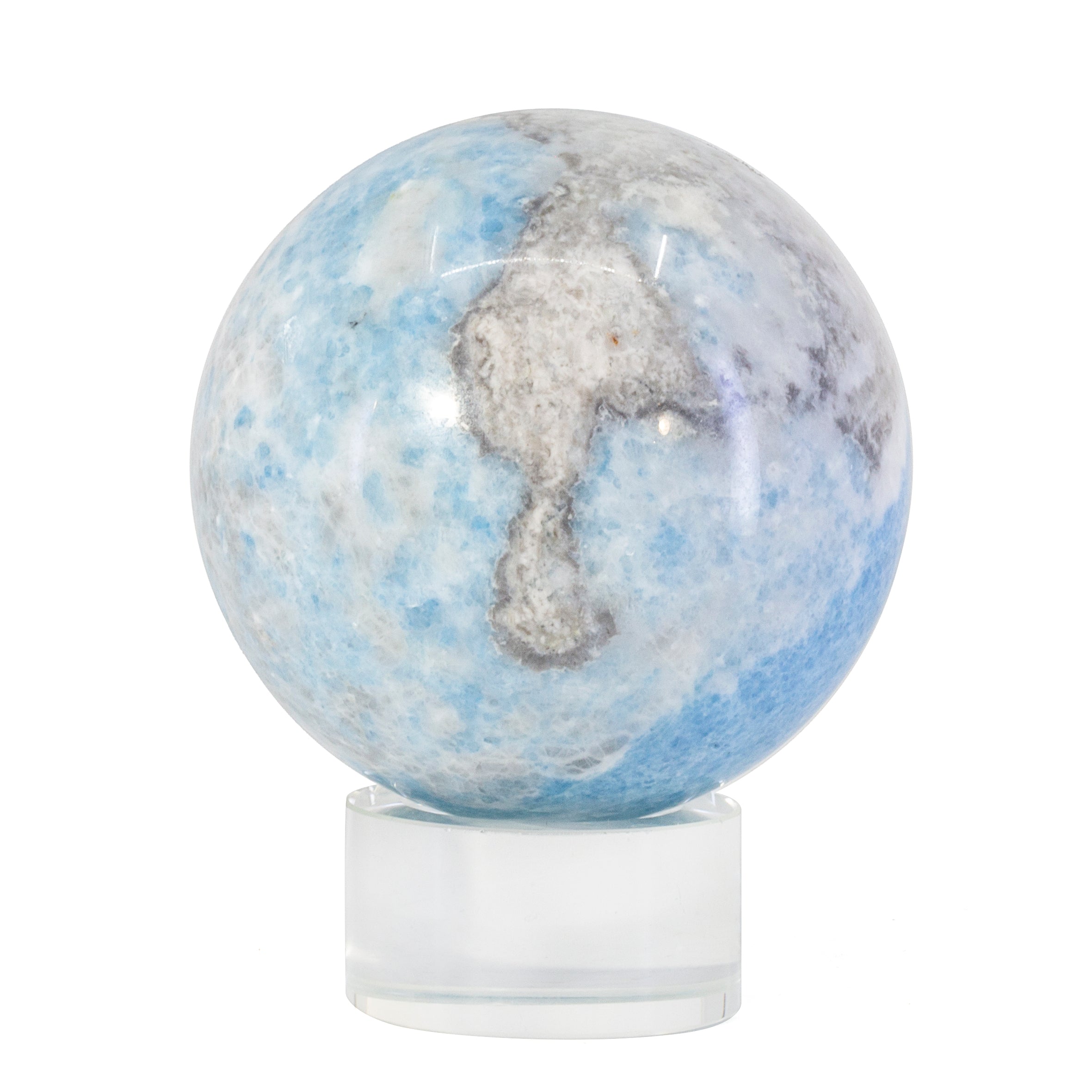 "Violane" Blue Diopside 2.68 inch 1.09lb Polished Crystal Sphere - Russia - GGL-117 - Crystalarium