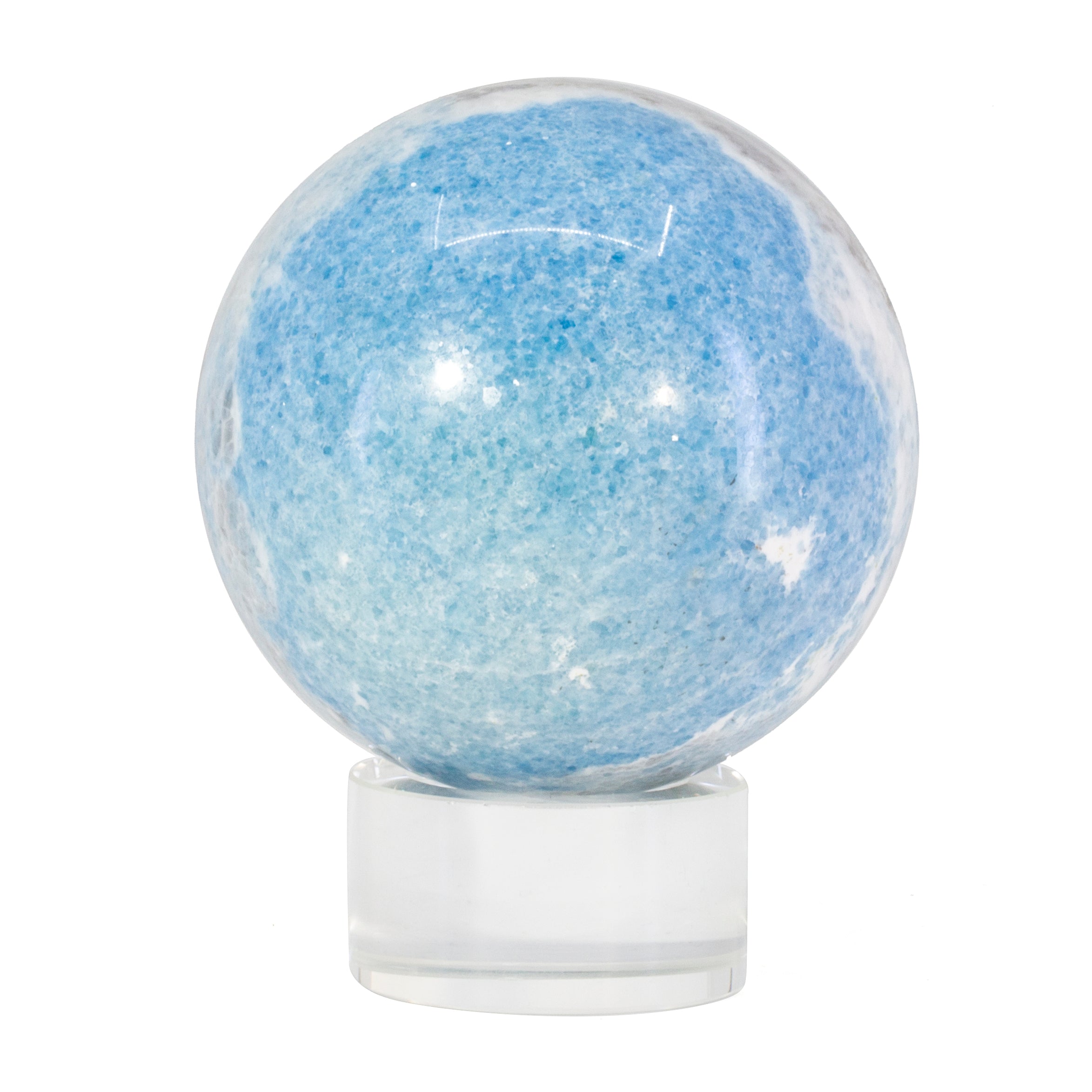 "Violane" Blue Diopside 2.68 inch 1.09lb Polished Crystal Sphere - Russia - GGL-117 - Crystalarium