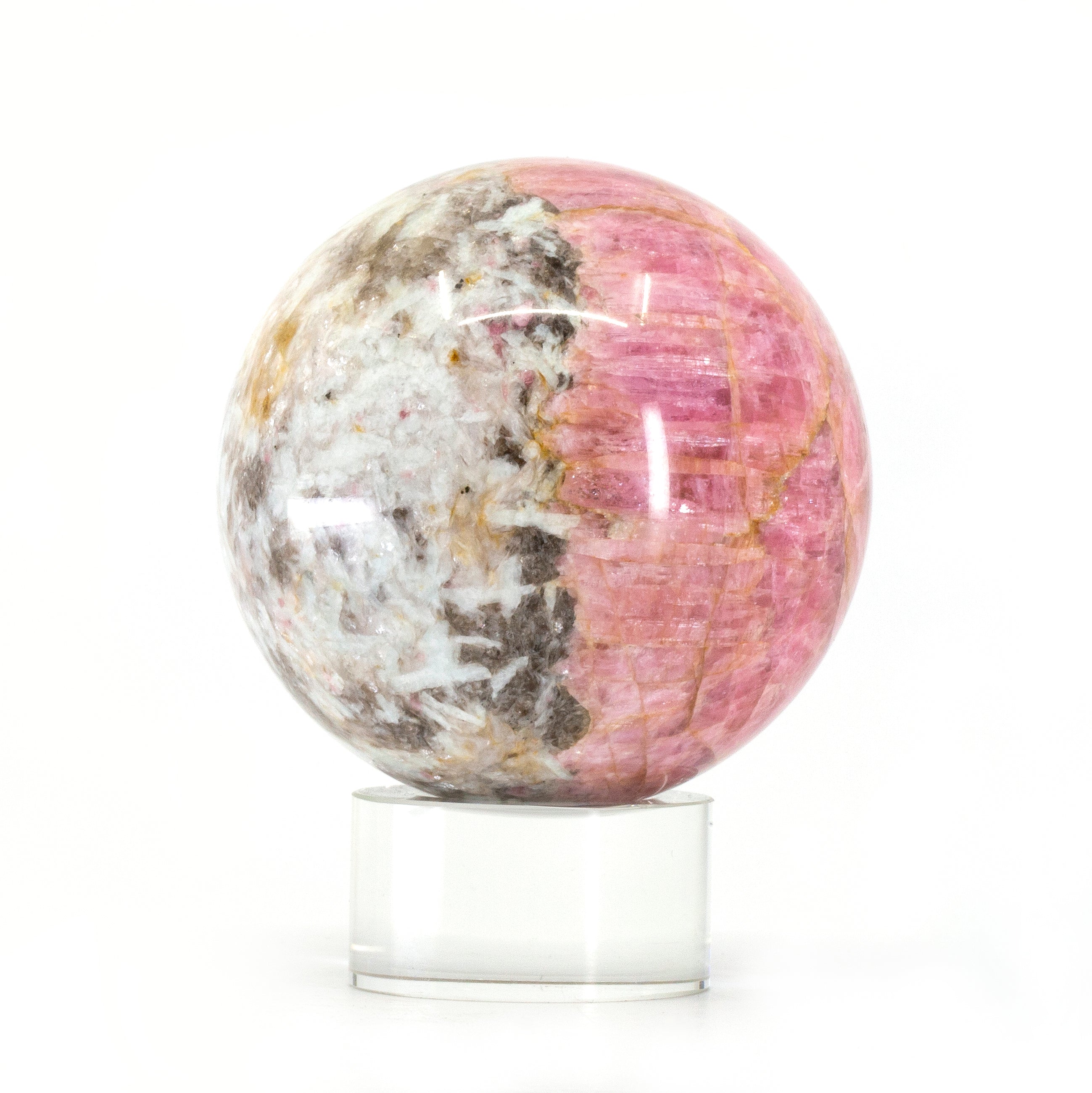 Pink Tourmaline 2.6 inch Polished Crystal Sphere - Russia - FFL-158 - Crystalarium