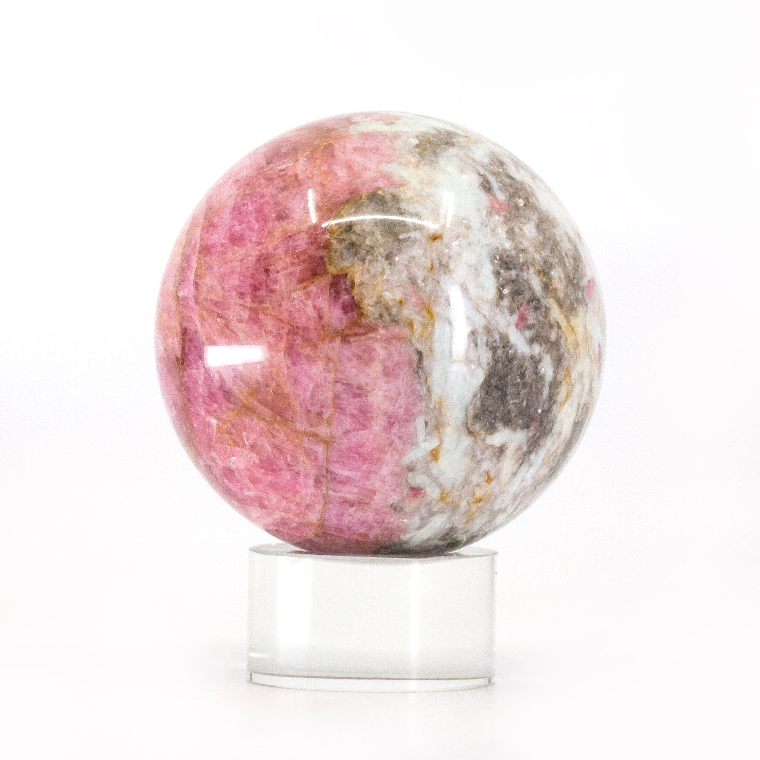 Pink Tourmaline 2.6 inch Polished Crystal Sphere - Russia - FFL-158 - Crystalarium