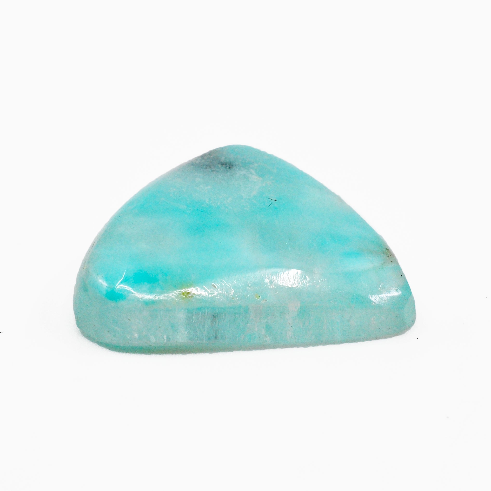 Ajoite in Quartz 26.3 mm 24.73 carats Natural Crystal Polished Triangular Cabochon - CCV-058 - Crystalarium