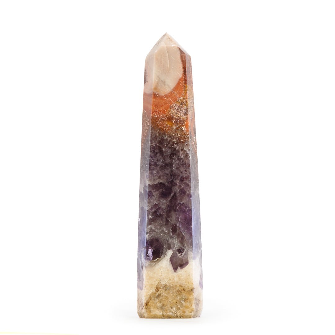 Amethyst, Quartz, and Jasper 9.9 Inch 1.99lb Polished Crystal Tower - KKH-340 - Crystalarium
