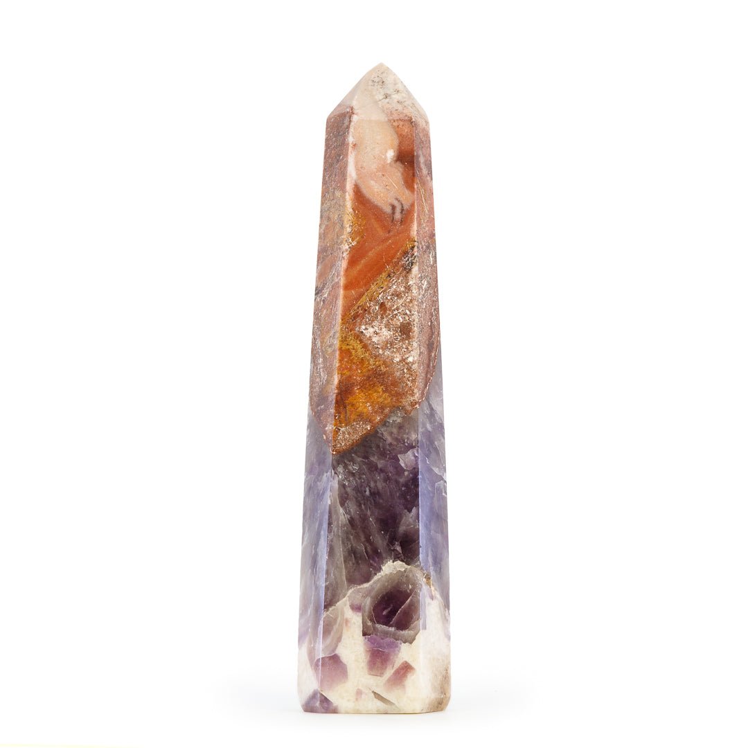 Amethyst, Quartz, and Jasper 9.9 Inch 1.99lb Polished Crystal Tower - KKH-340 - Crystalarium