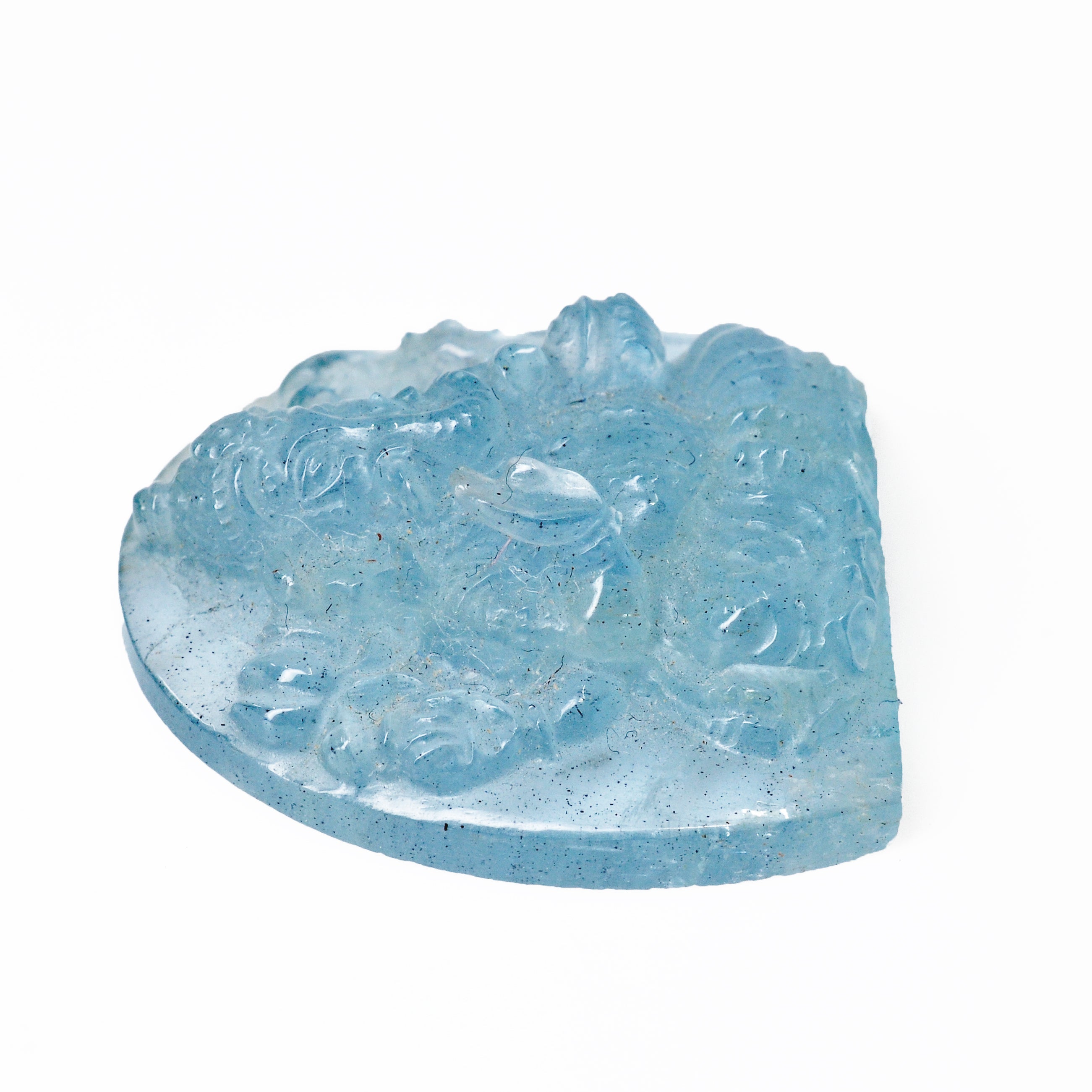 Aquamarine Carved Gemstone Ganesh - ZF-005 - Crystalarium