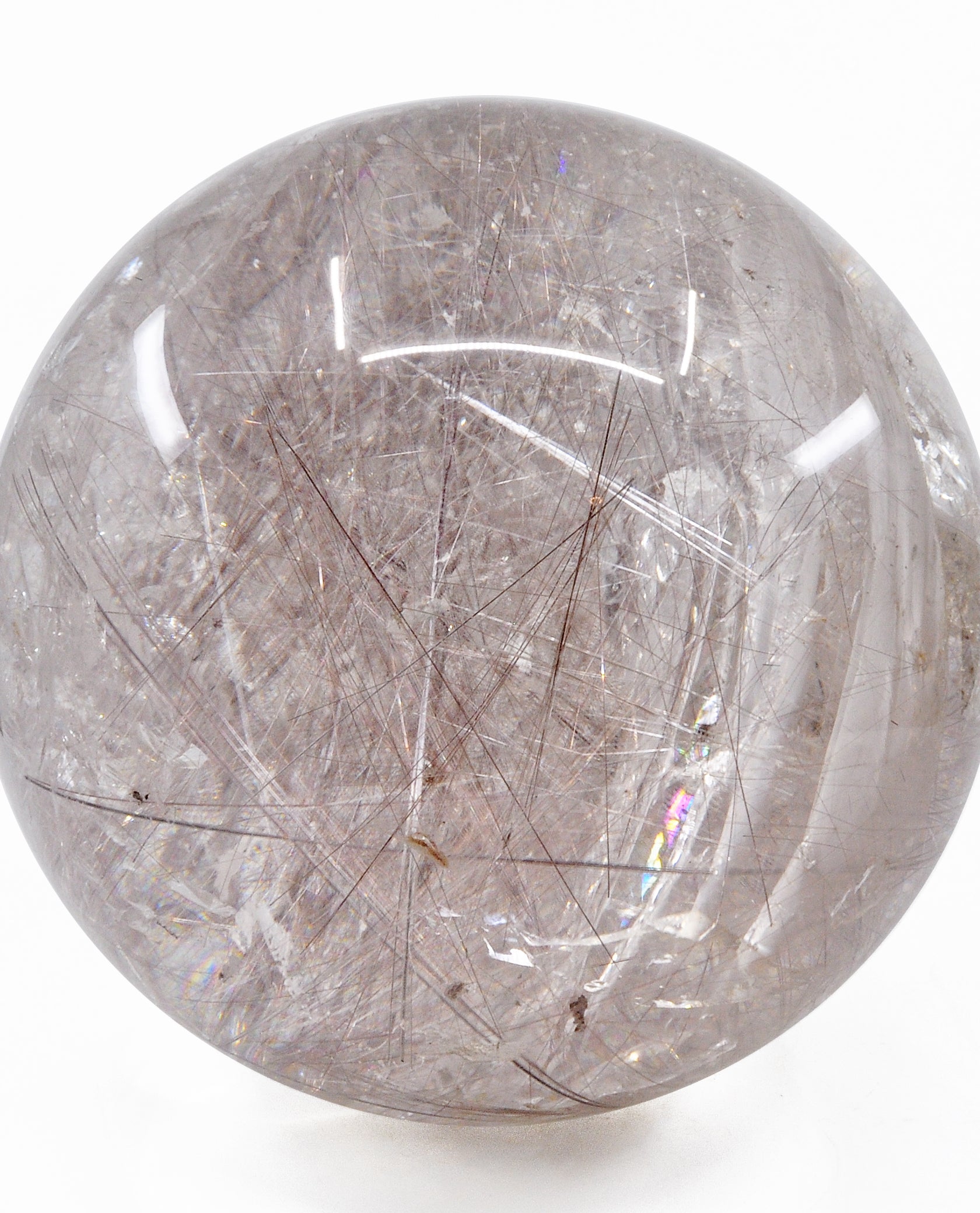 Rare Rutilated Quartz 25.5 lbs 8 inch Large Polished Crystal Sphere - Brazil - MSCON-108 - Crystalarium