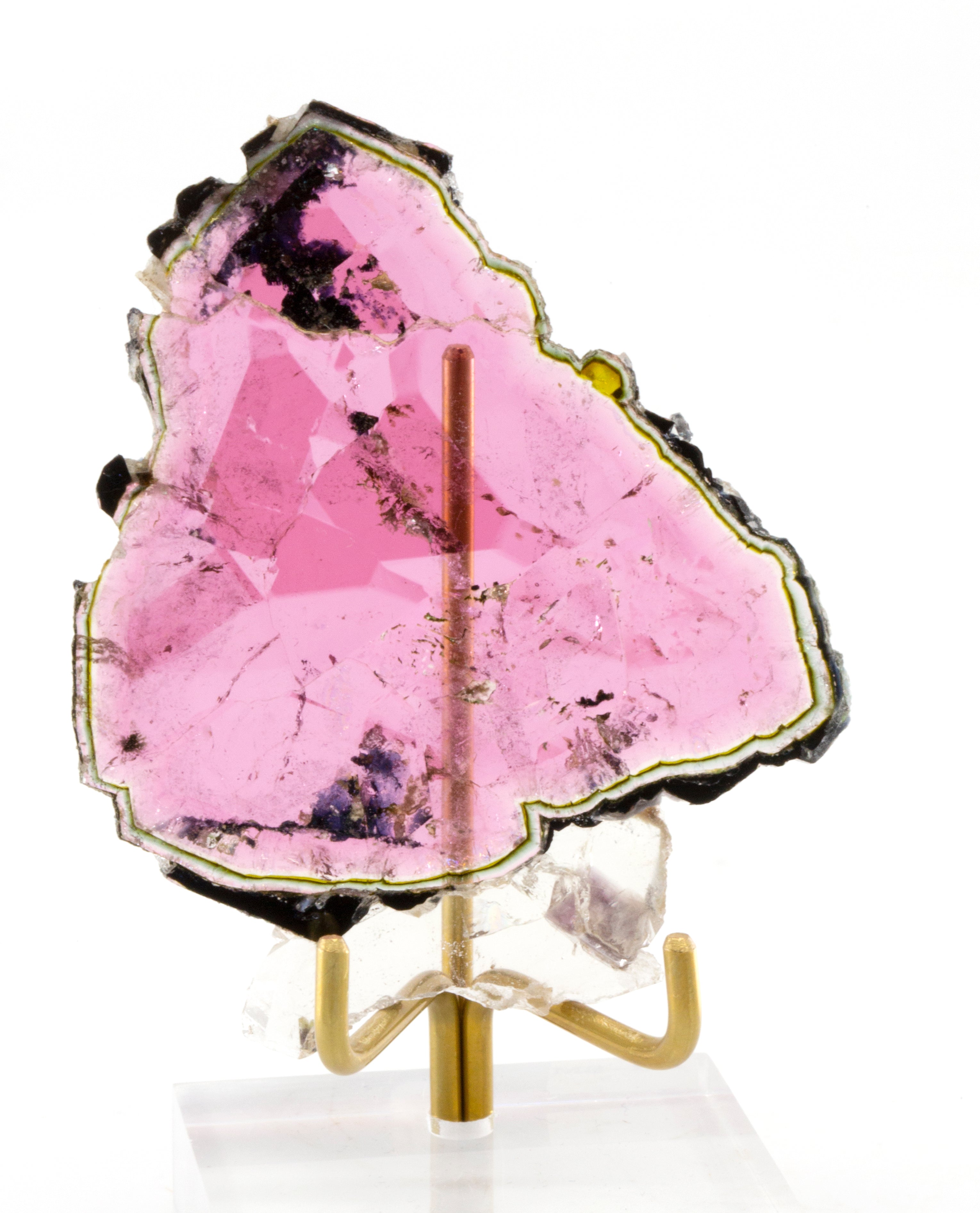 Liddicoatite Tourmaline 2.67 inch 16.4 gram Gem Crystal Slice - Madagascar - BBV-033A - Crystalarium
