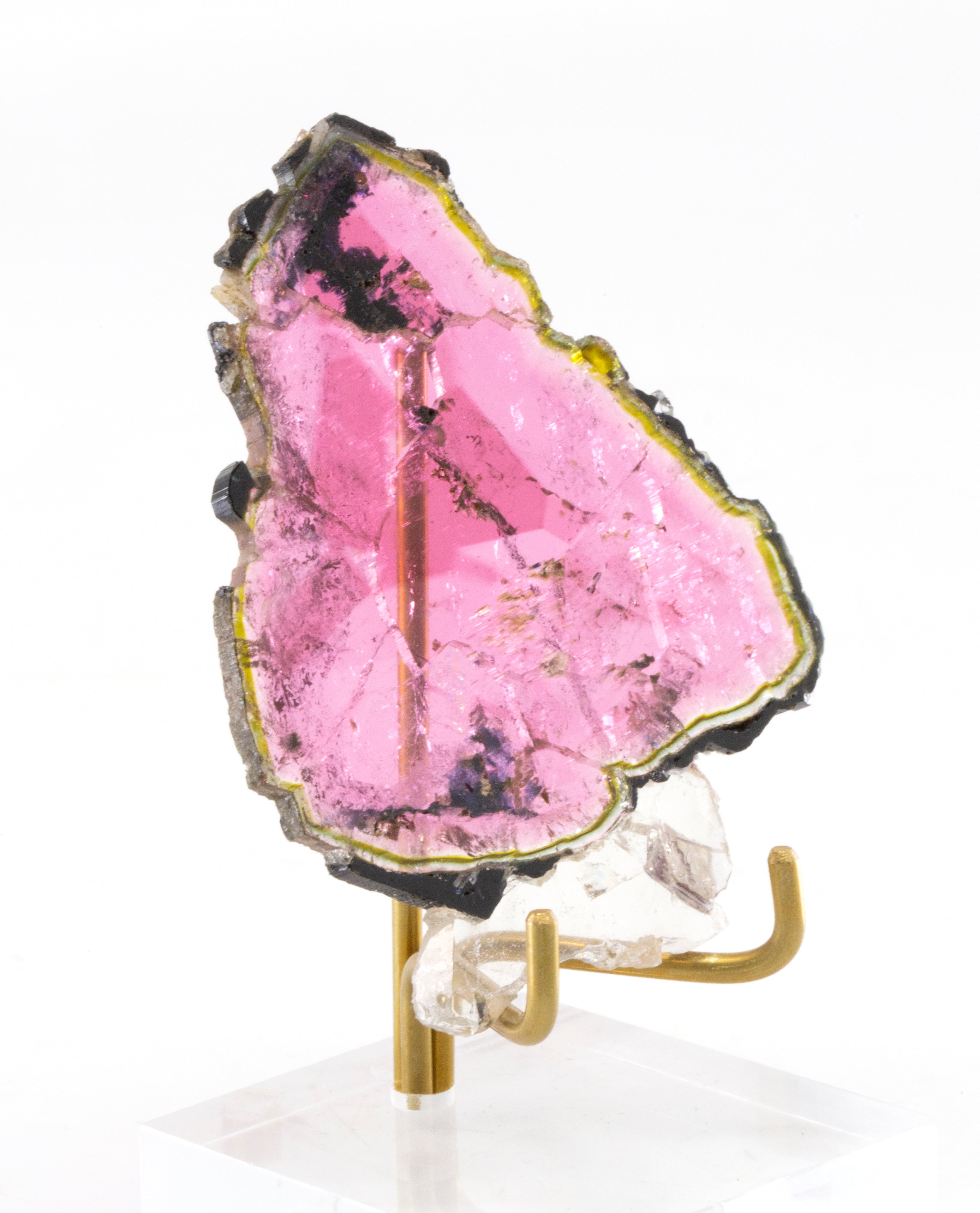 Liddicoatite Tourmaline 2.67 inch 16.4 gram Gem Crystal Slice - Madagascar - BBV-033A - Crystalarium