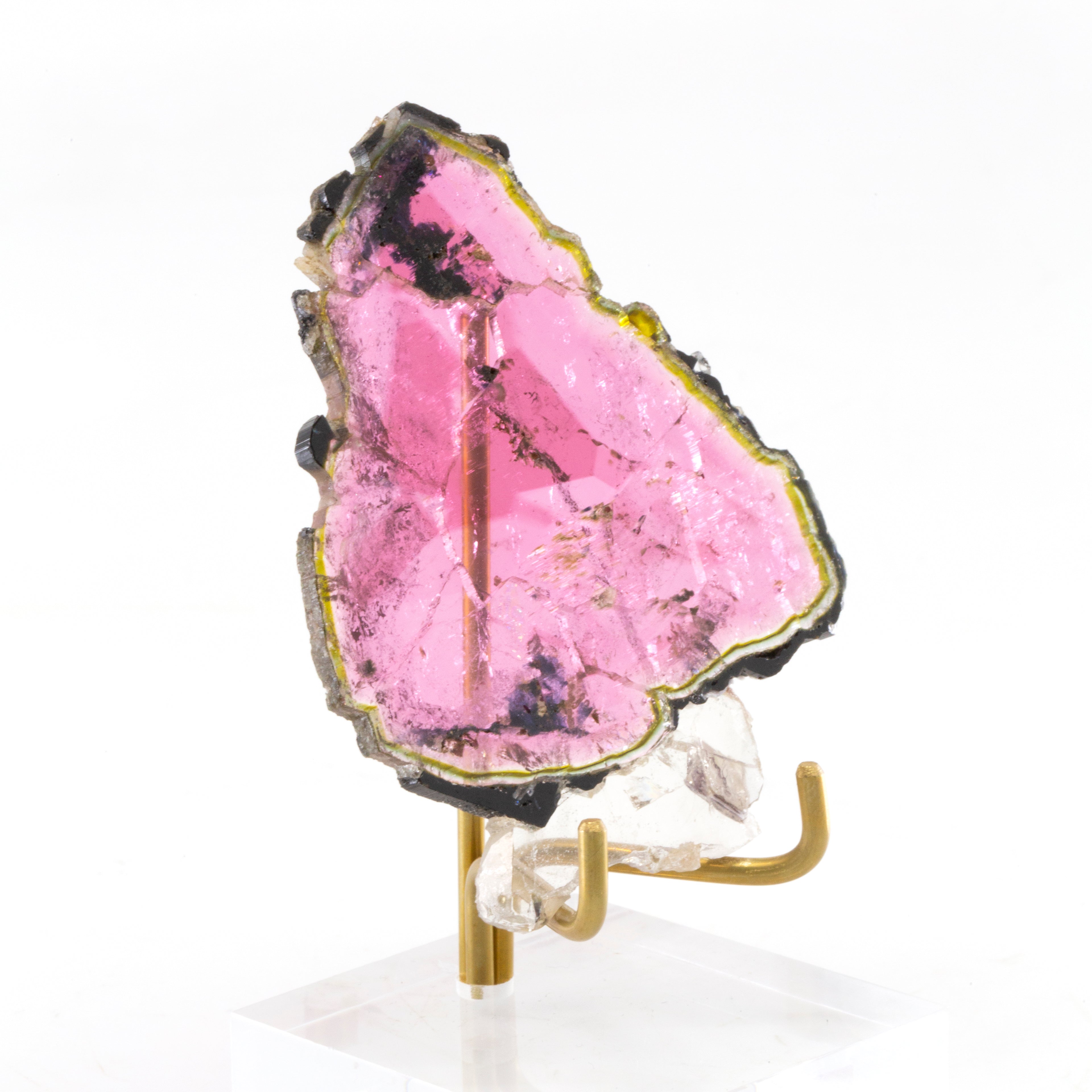 Liddicoatite Tourmaline 2.67 inch 16.4 gram Gem Crystal Slice - Madagascar - BBV-033A - Crystalarium