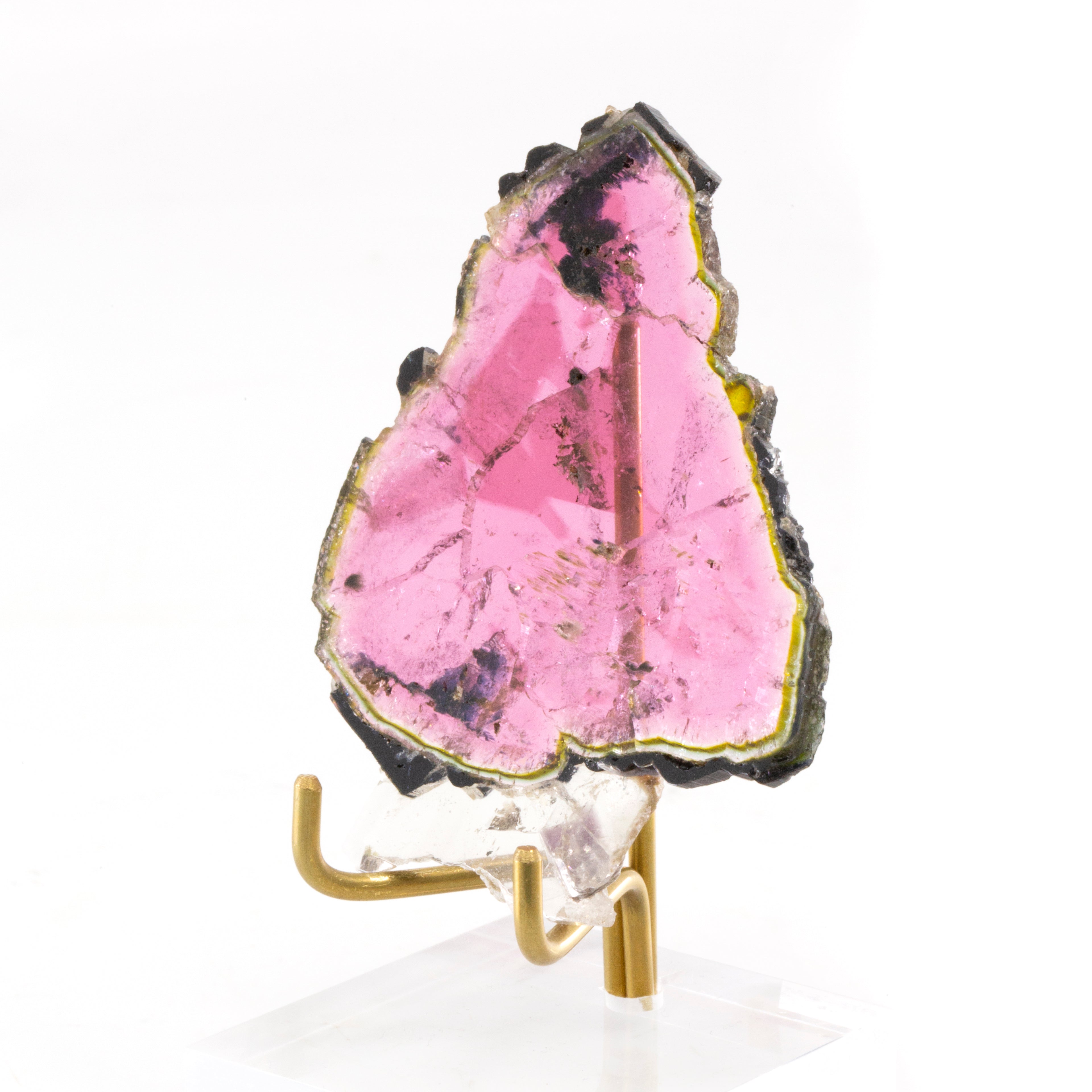Liddicoatite Tourmaline 2.67 inch 16.4 gram Gem Crystal Slice - Madagascar - BBV-033A - Crystalarium