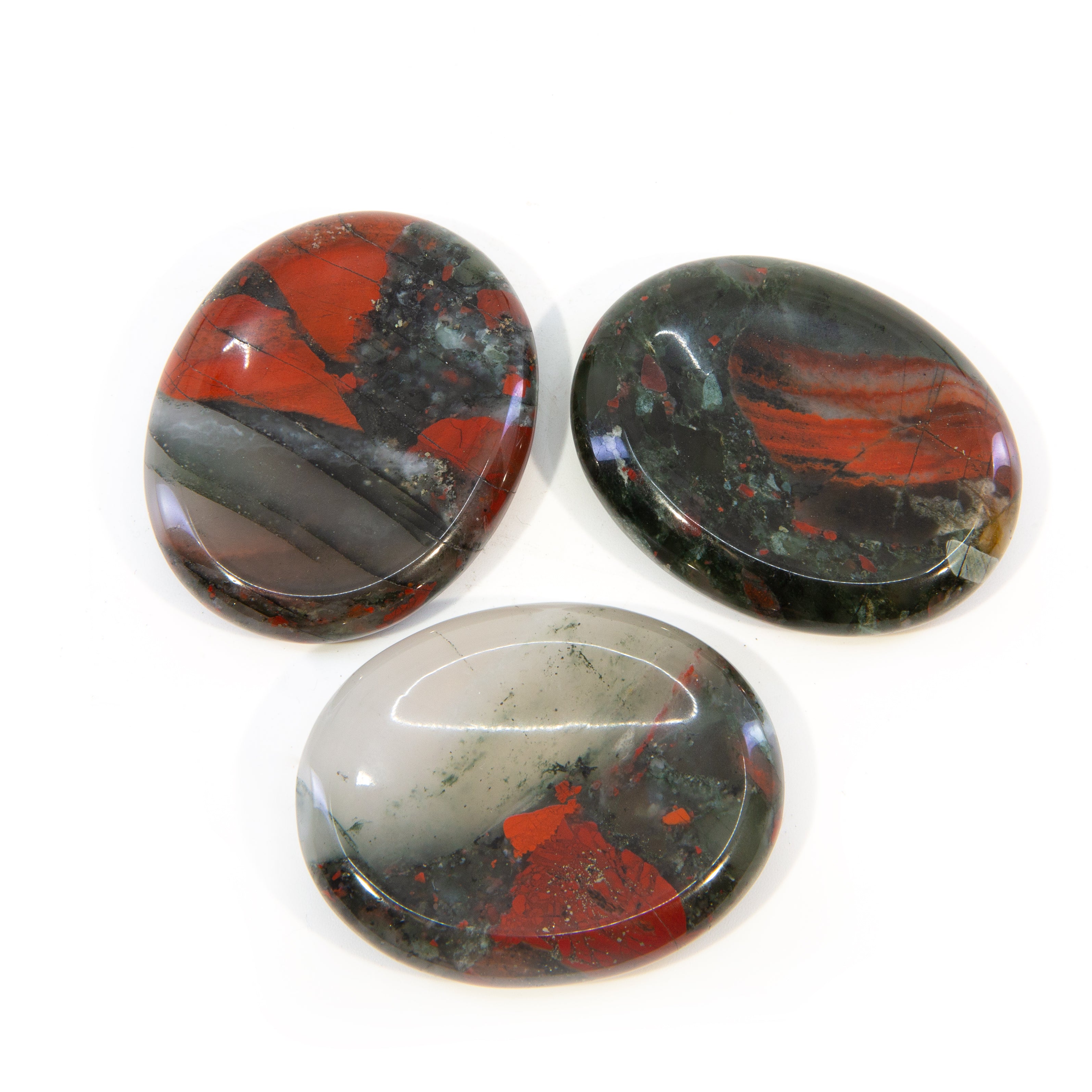 Bloodstone Polished Worry Stone - Africa - JJH-235 - Crystalarium