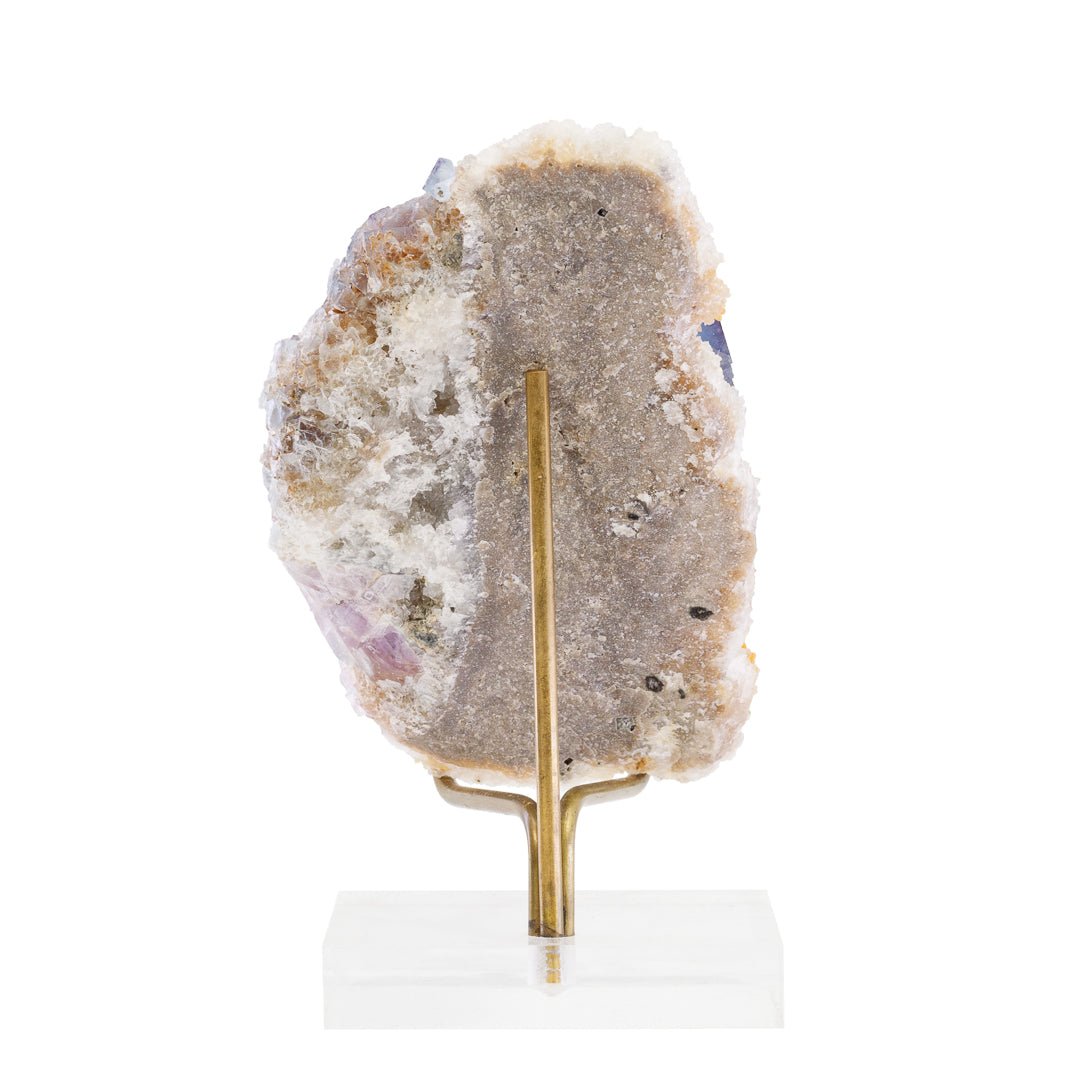 Blue Fluorite on Quartz 4.6 Inch .46lb Natural Crystal Specimen - Blanchard Mine, New Mexico - KKX-281 - Crystalarium