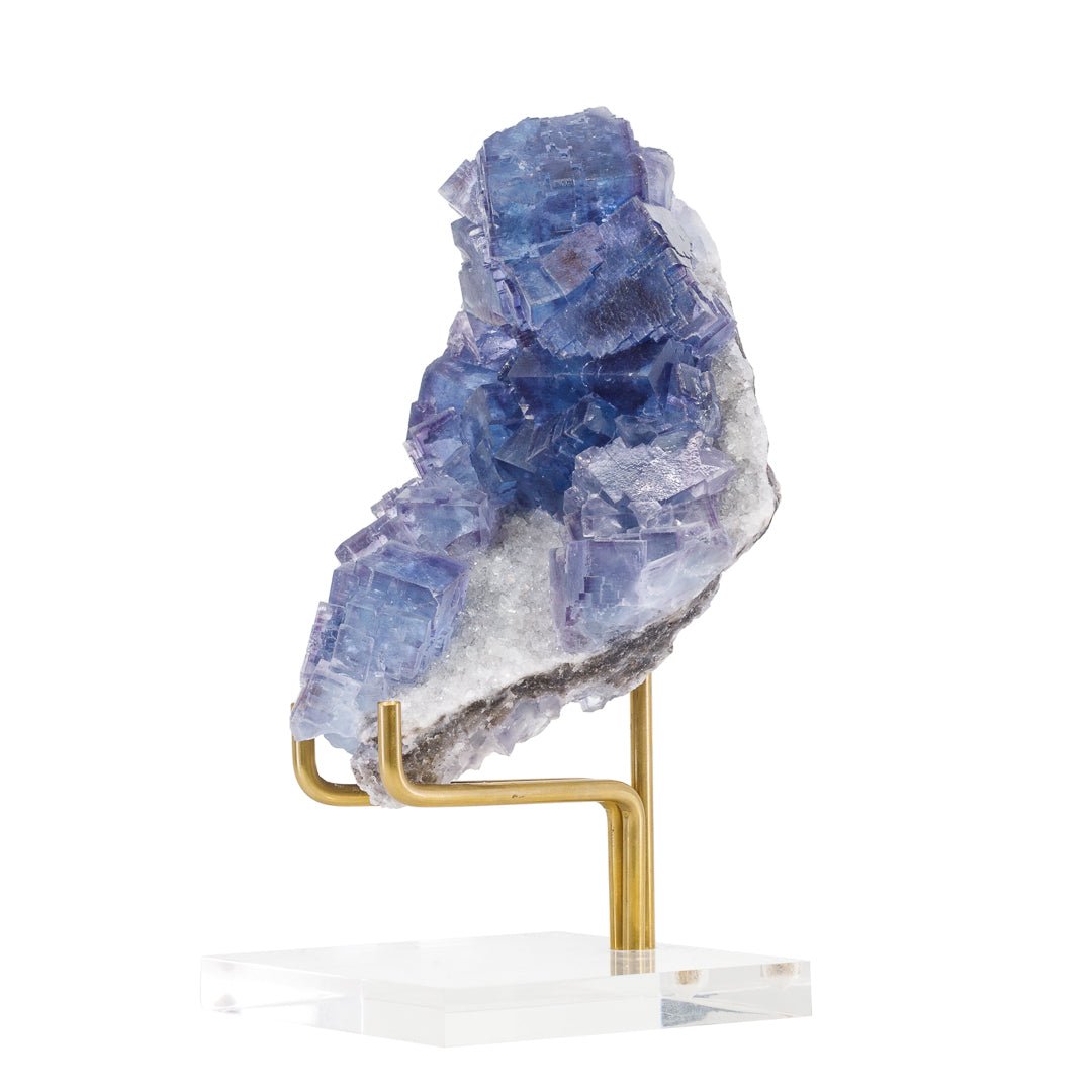 Blue Fluorite 6 Inch 1.89lb Natural Crystal Specimen - Spain - KKX-199 - Crystalarium